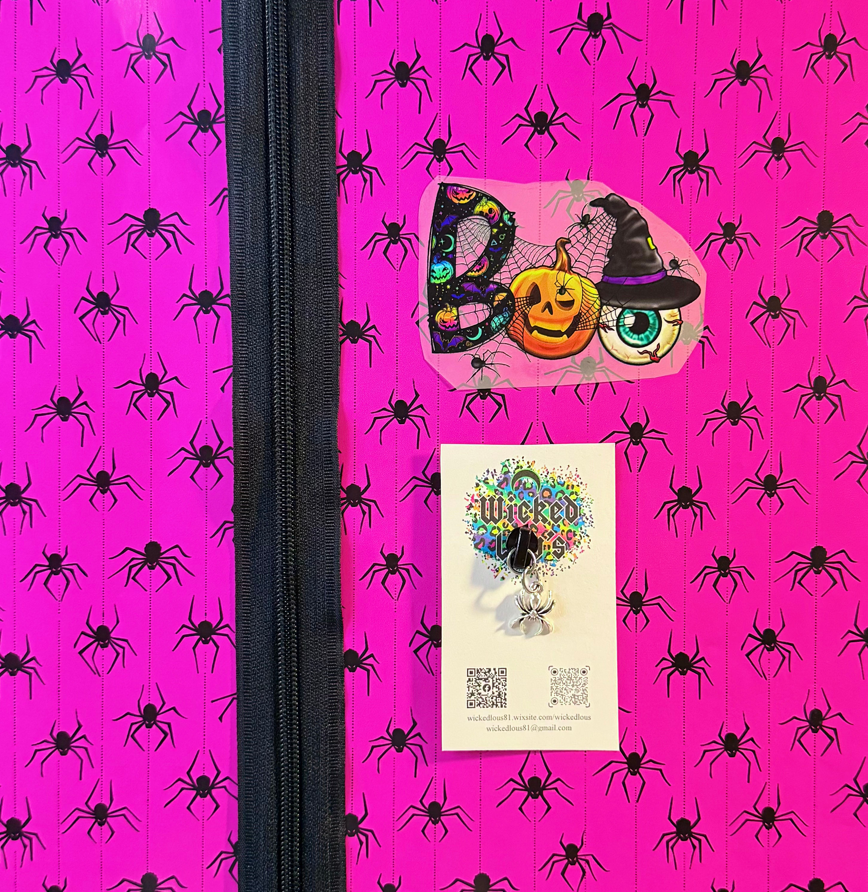 Vinyl Zipper Tumbler Kit- Halloween Spiders Boo