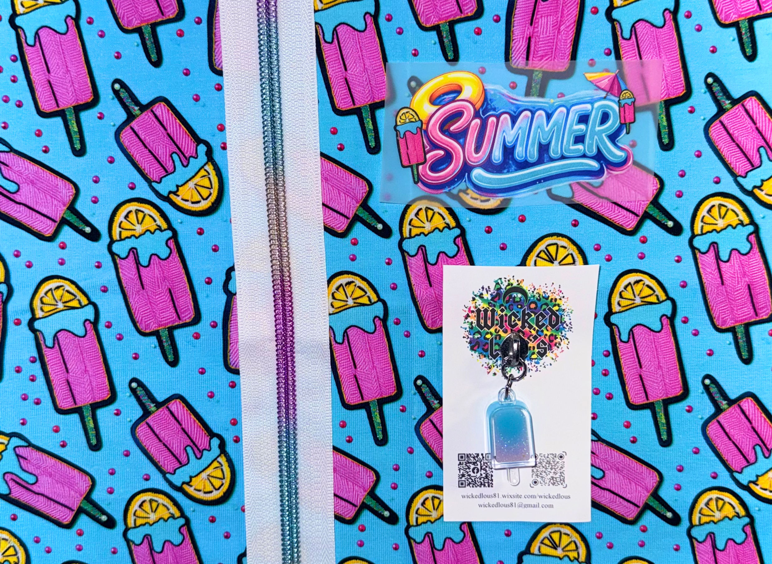 Fabric Zipper Tumbler Kit- Summer Popsicles