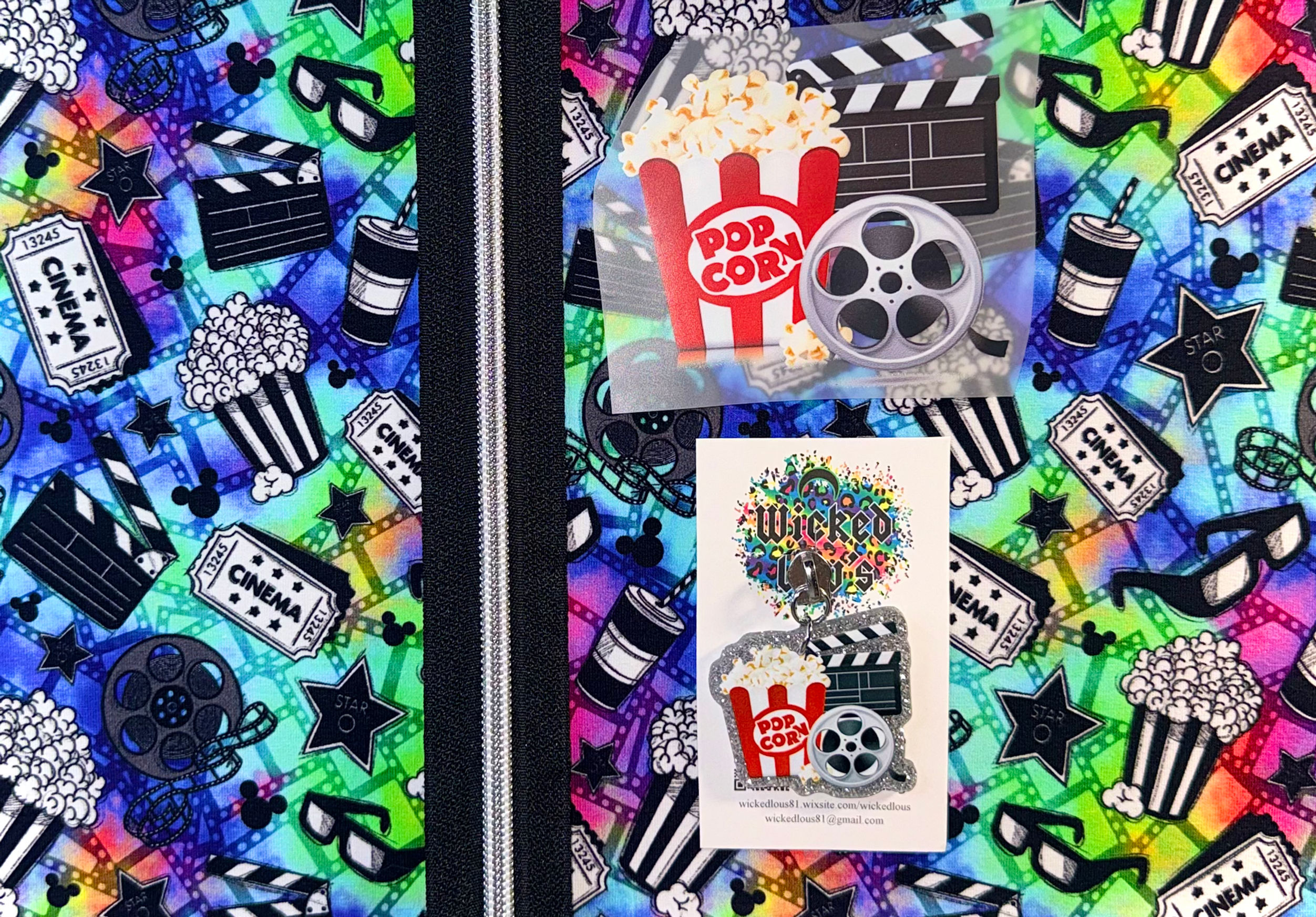 Fabric Zipper Tumbler Kit- Movie Theatre