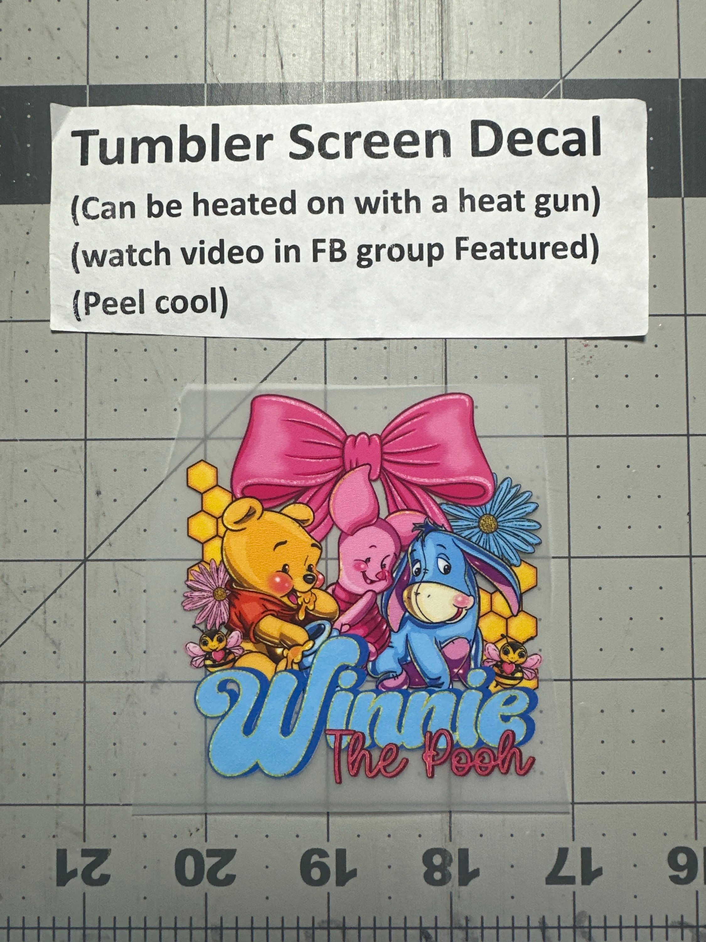 Tumbler Screen- Winnie Cuties Floral