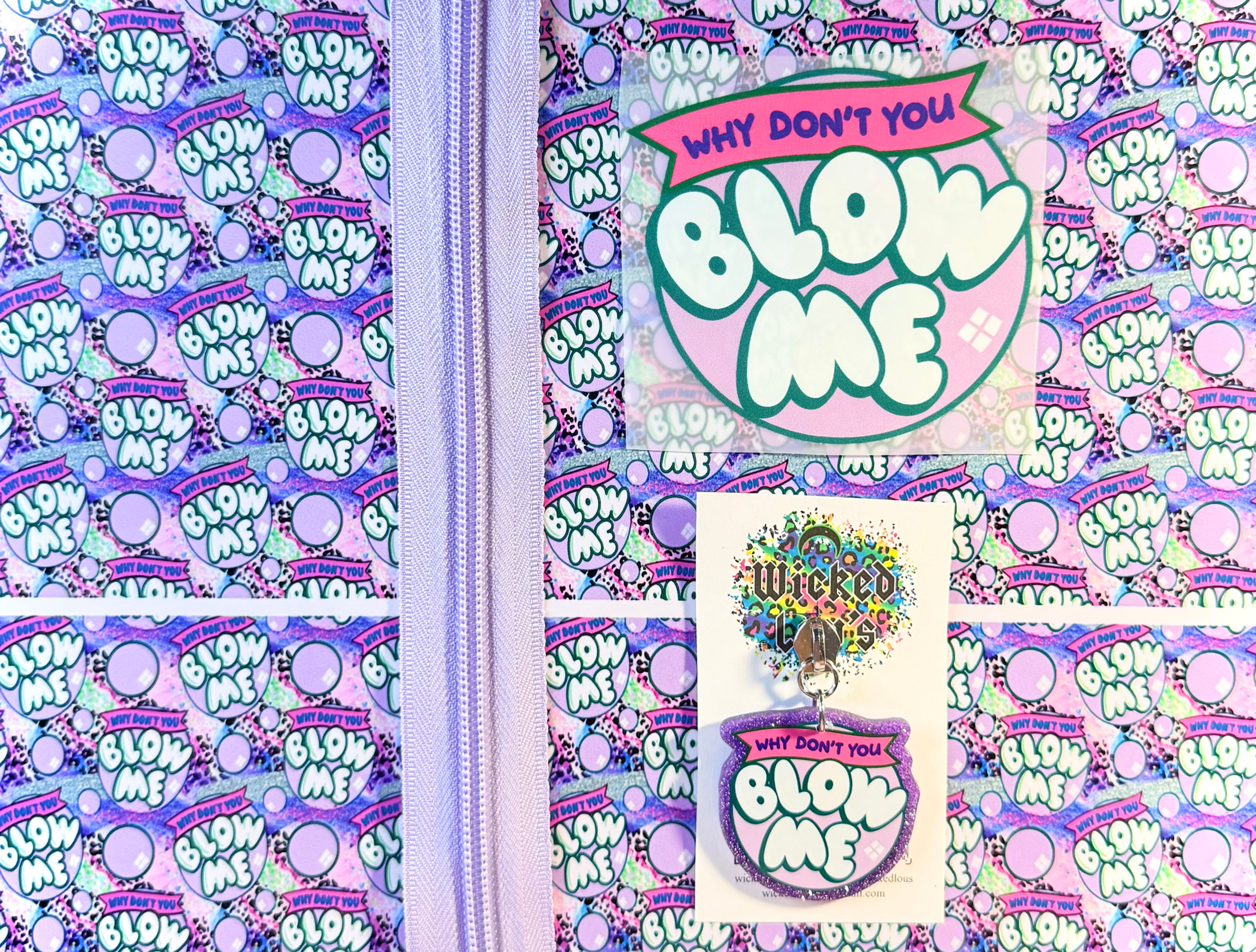 40oz Handle Vinyl Zipper Tumbler Kit- Blow Me Pastel