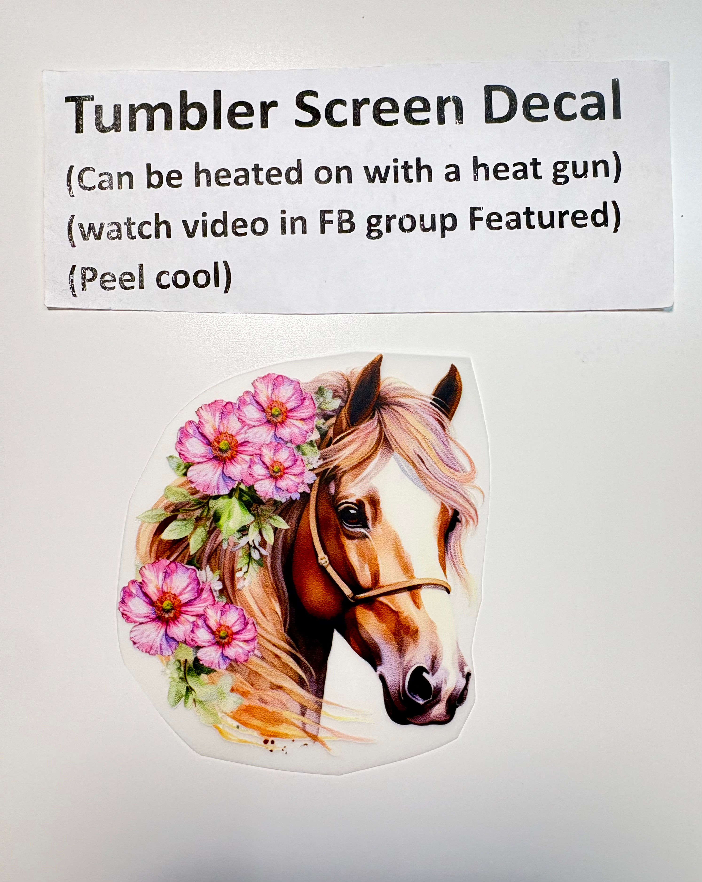 Tumbler Screen- Floral Horse