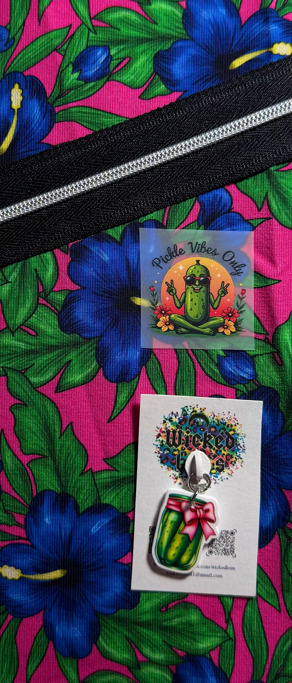 PEN Zipper Kit- Pink Blue Floral Pickle