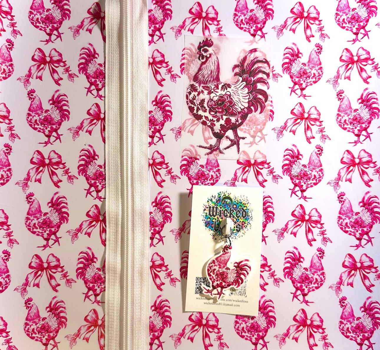 VINYL Tumbler Zipper kit- Chicken pink exclusive 