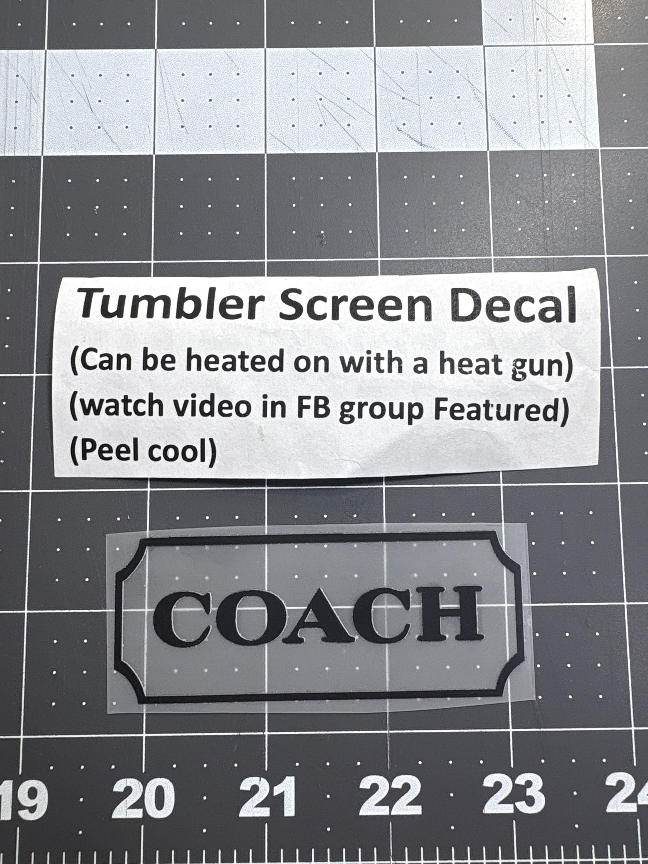 Tumbler Screen- Coach Black