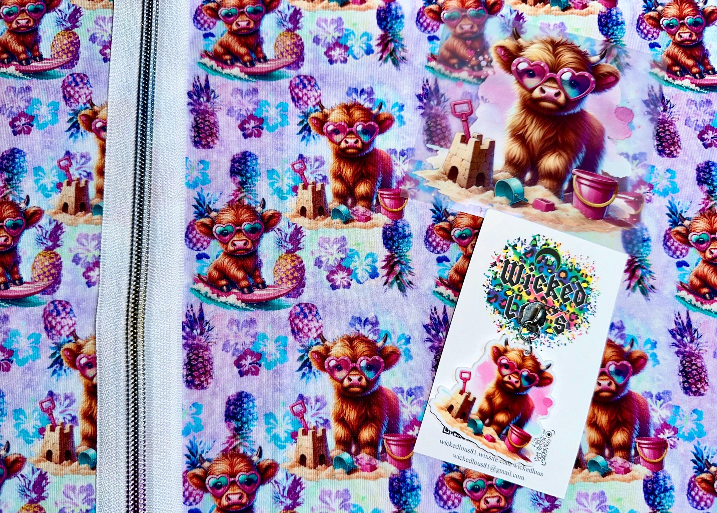 Fabric Zipper Tumbler kit- Summer Sand