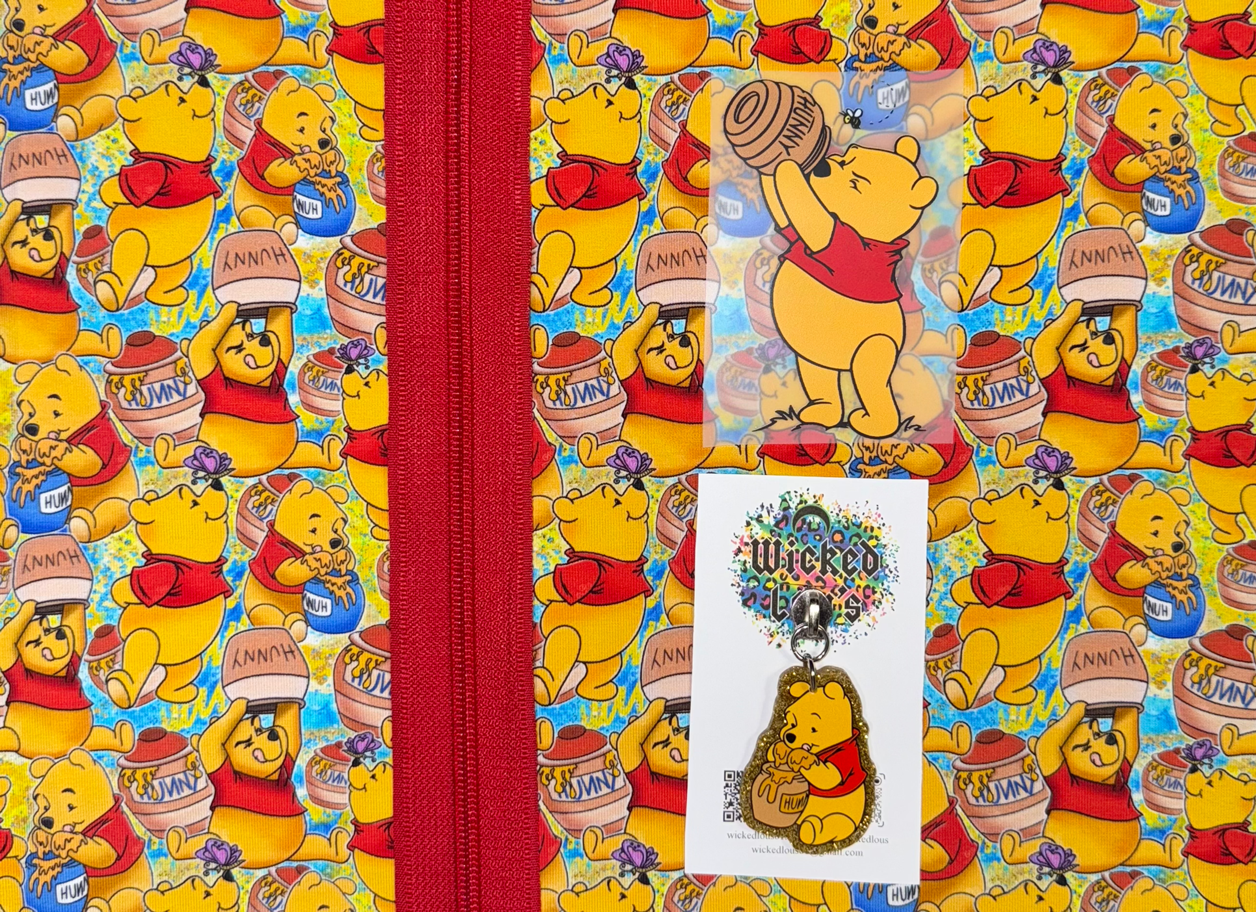 Fabric Tumbler Zipper Kit- Pooh stacked