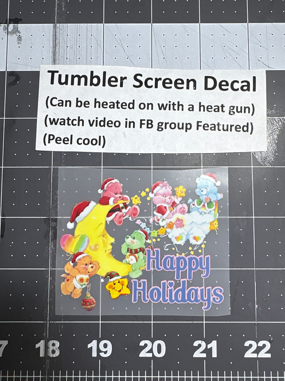 Tumbler Screen- C Bears Happy Holidays