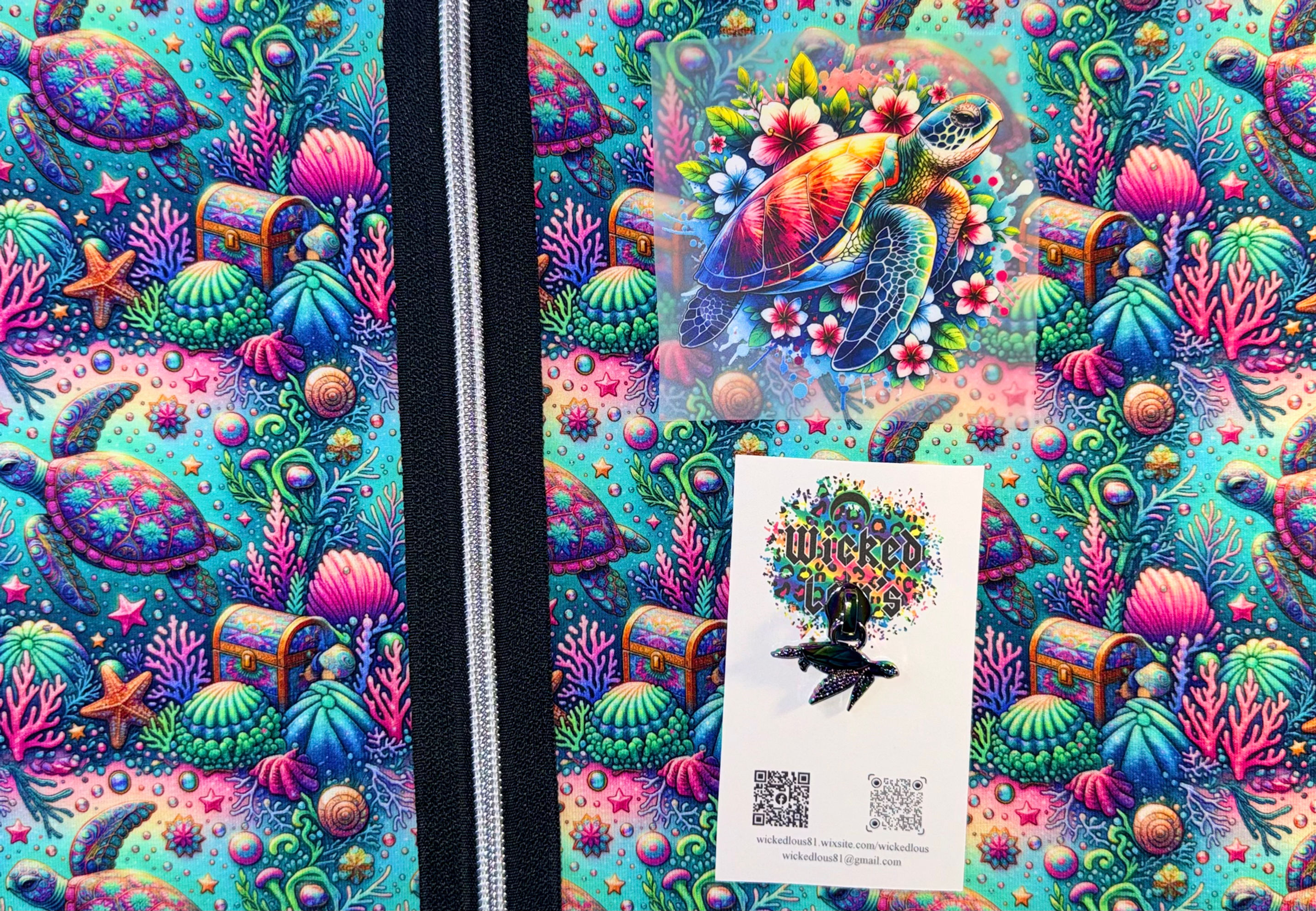 Fabric Zipper Tumbler Kit- Sea Turtle Pink