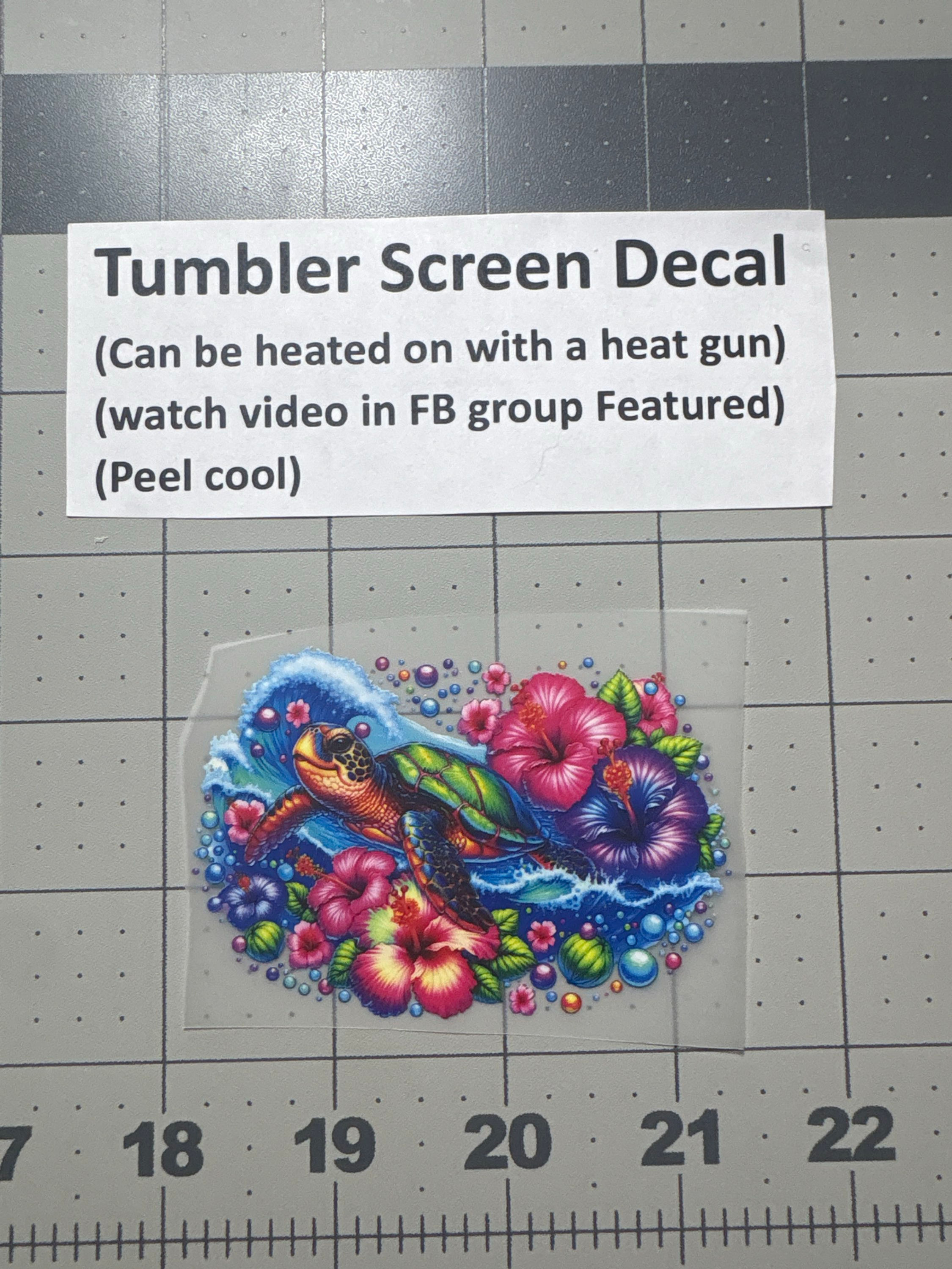 Tumbler Screen- Sea Turtle Floral