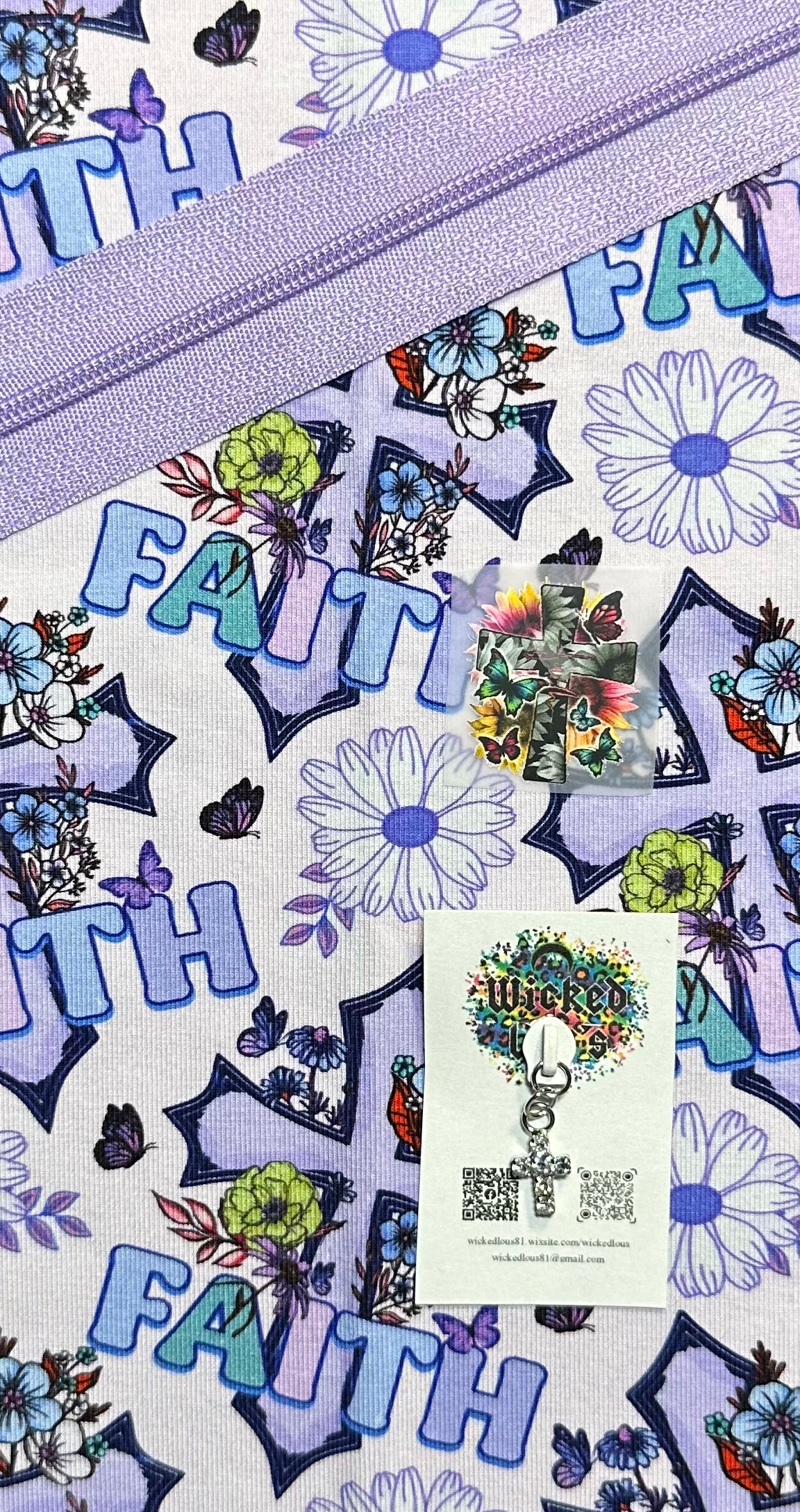 Pen Zipper kit- Faith purple 