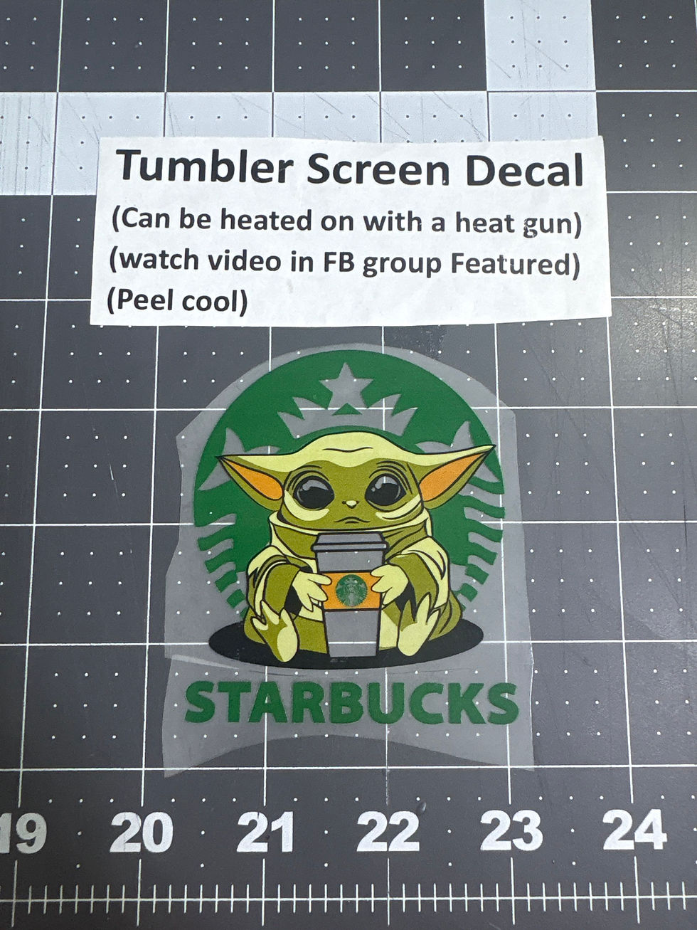 Tumbler Screen- Baby Y Starbucks