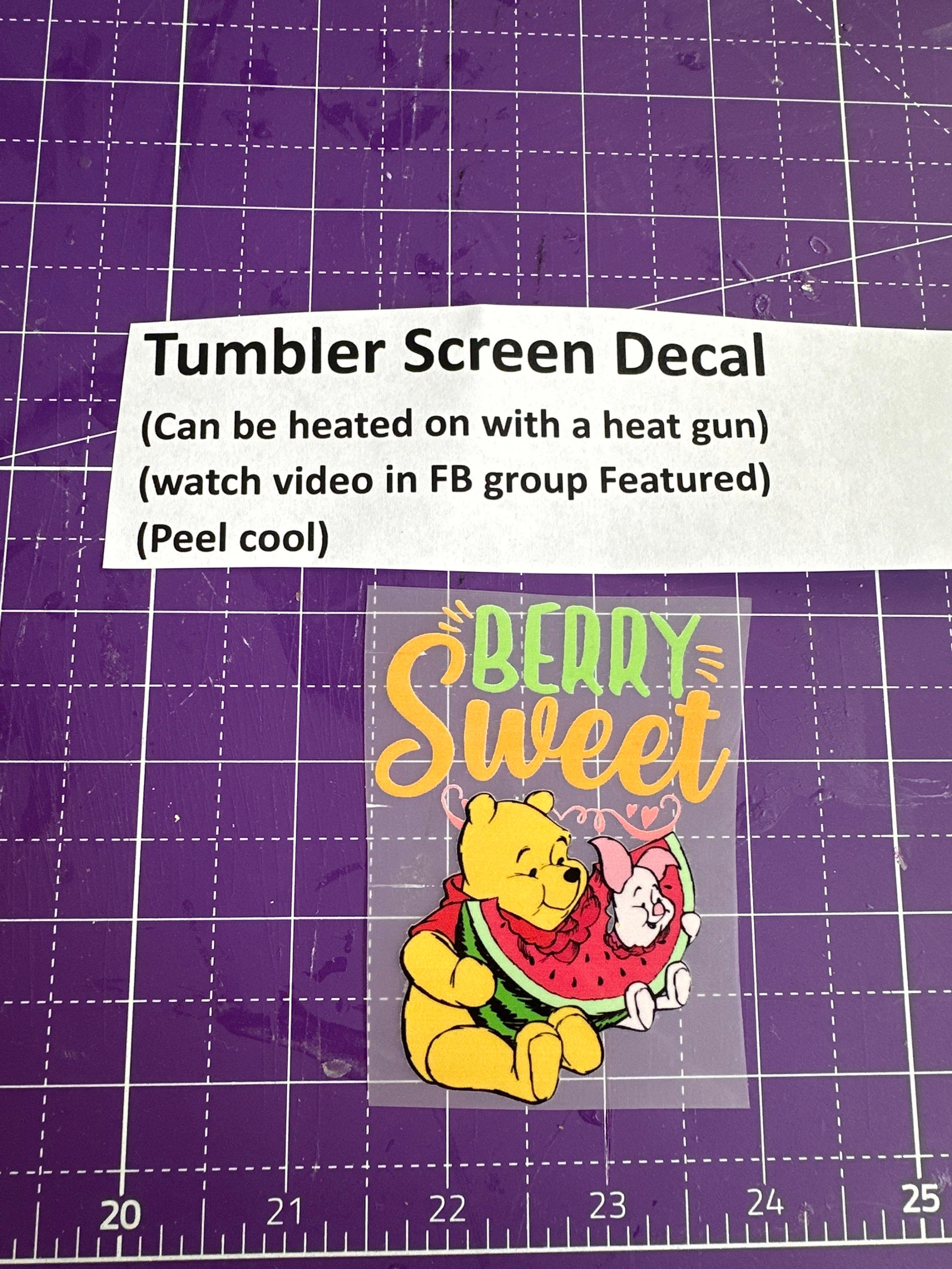 Tumbler Screen- Pooh Pig Berry Sweet