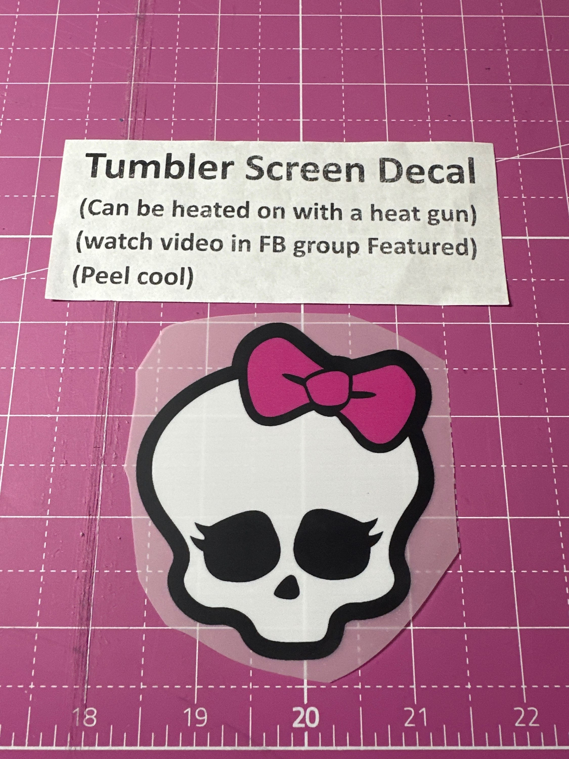Tumbler Screen- M High Skull