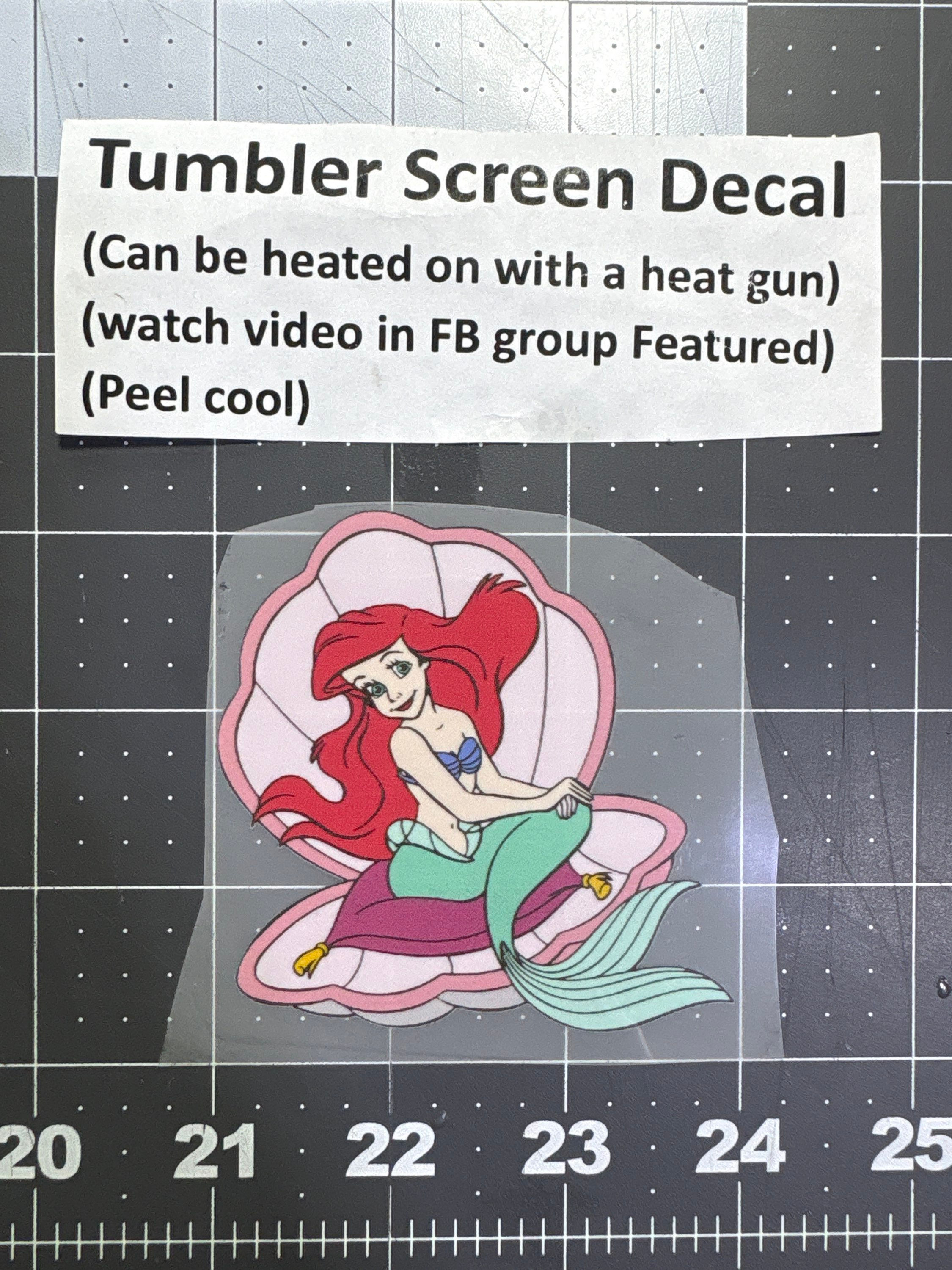 Tumbler Screen- Little Mermaid Shell