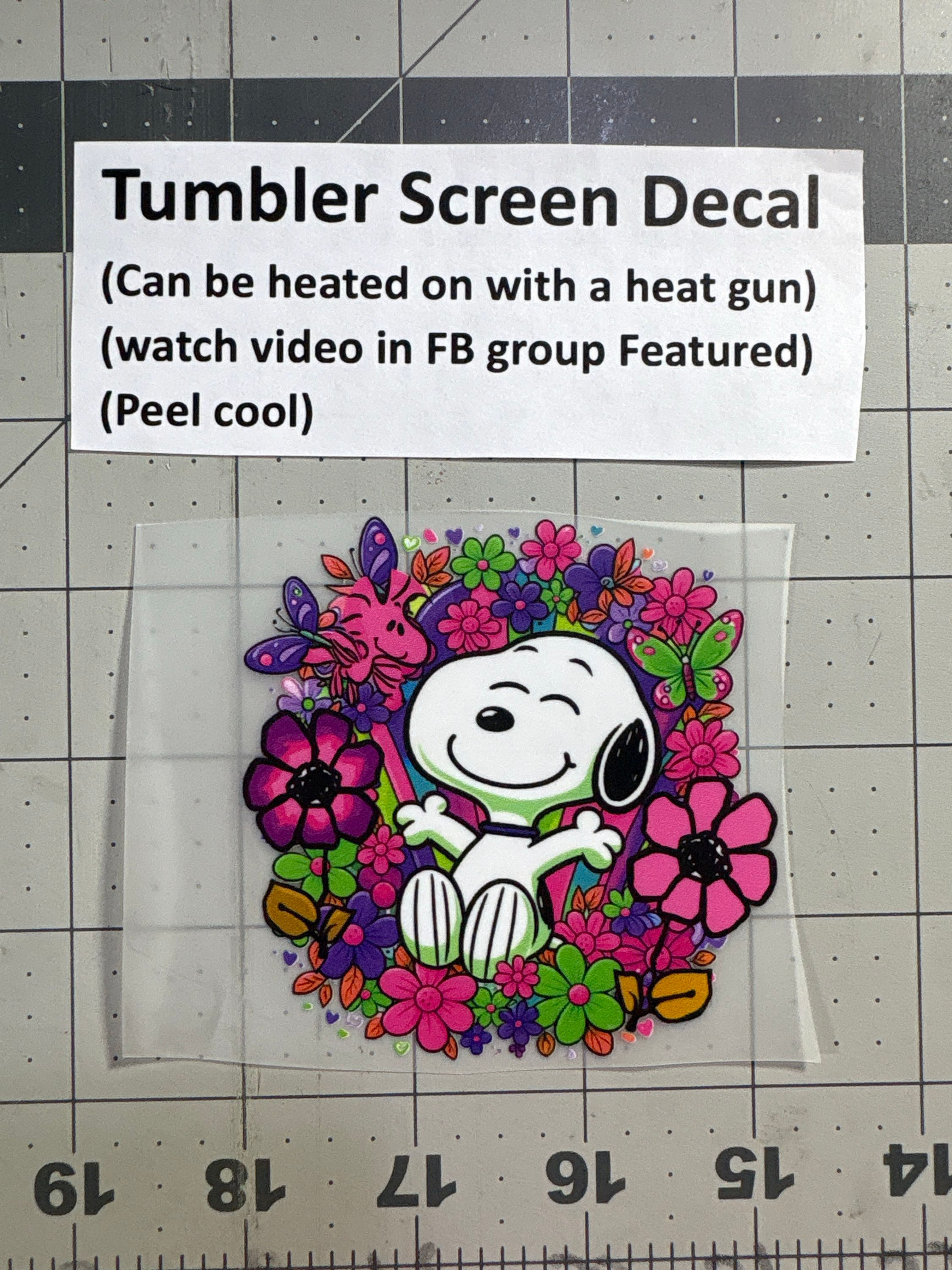 Tumbler Screen- Springtime Snoop Pink