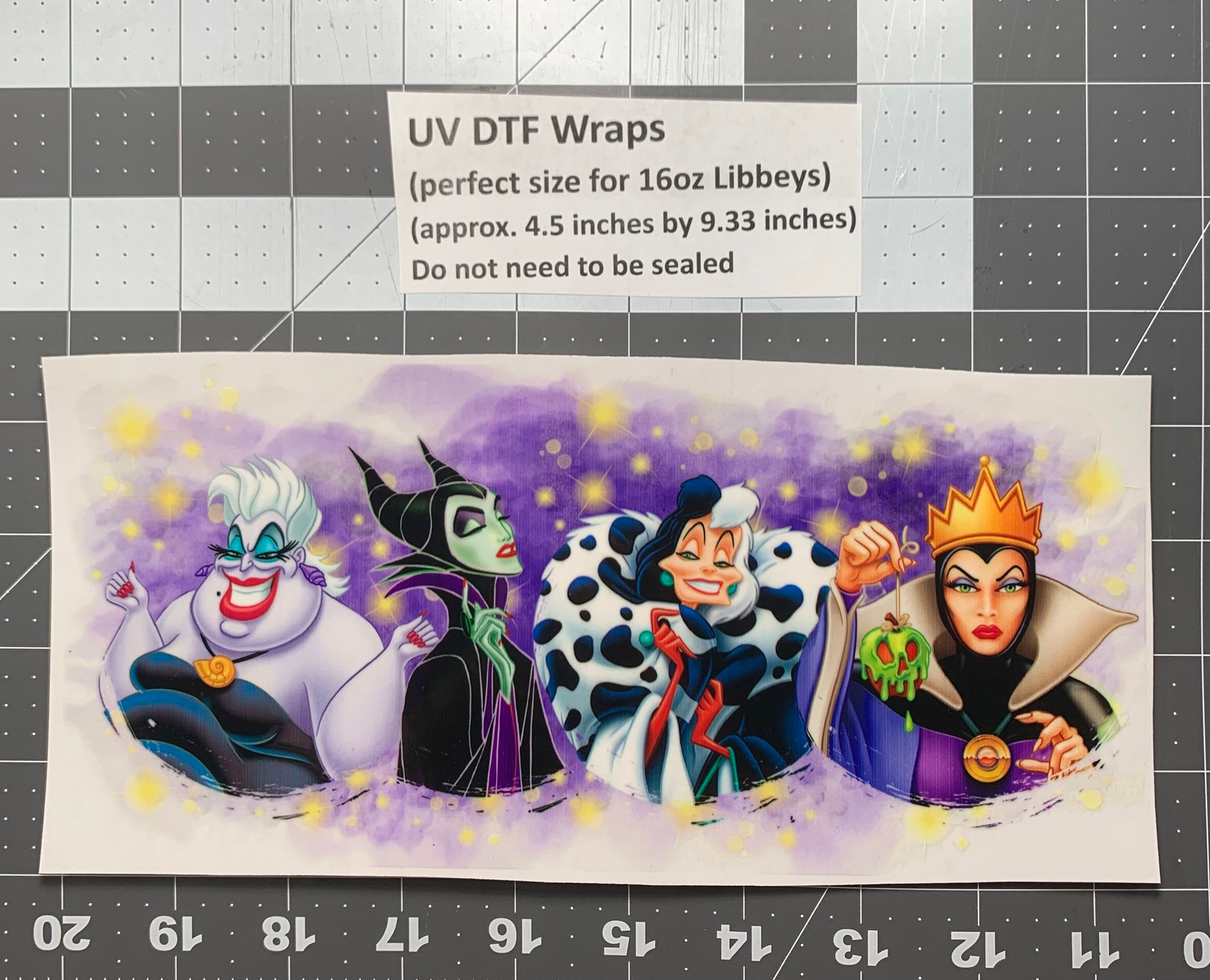 UVDTF Wrap- Girl Villians Purple 