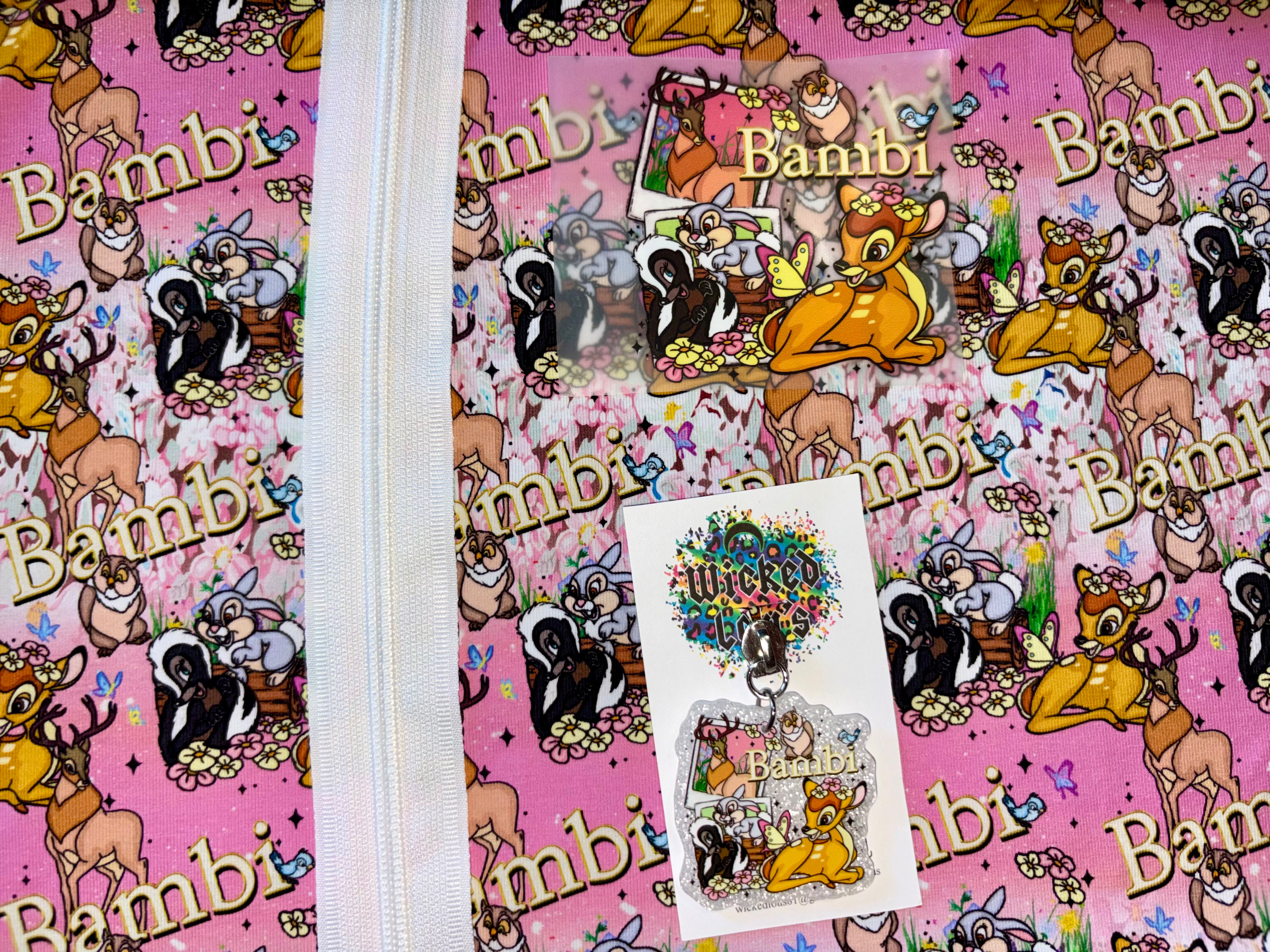 Fabric Zipper Tumbler Kit- Bambi Pink