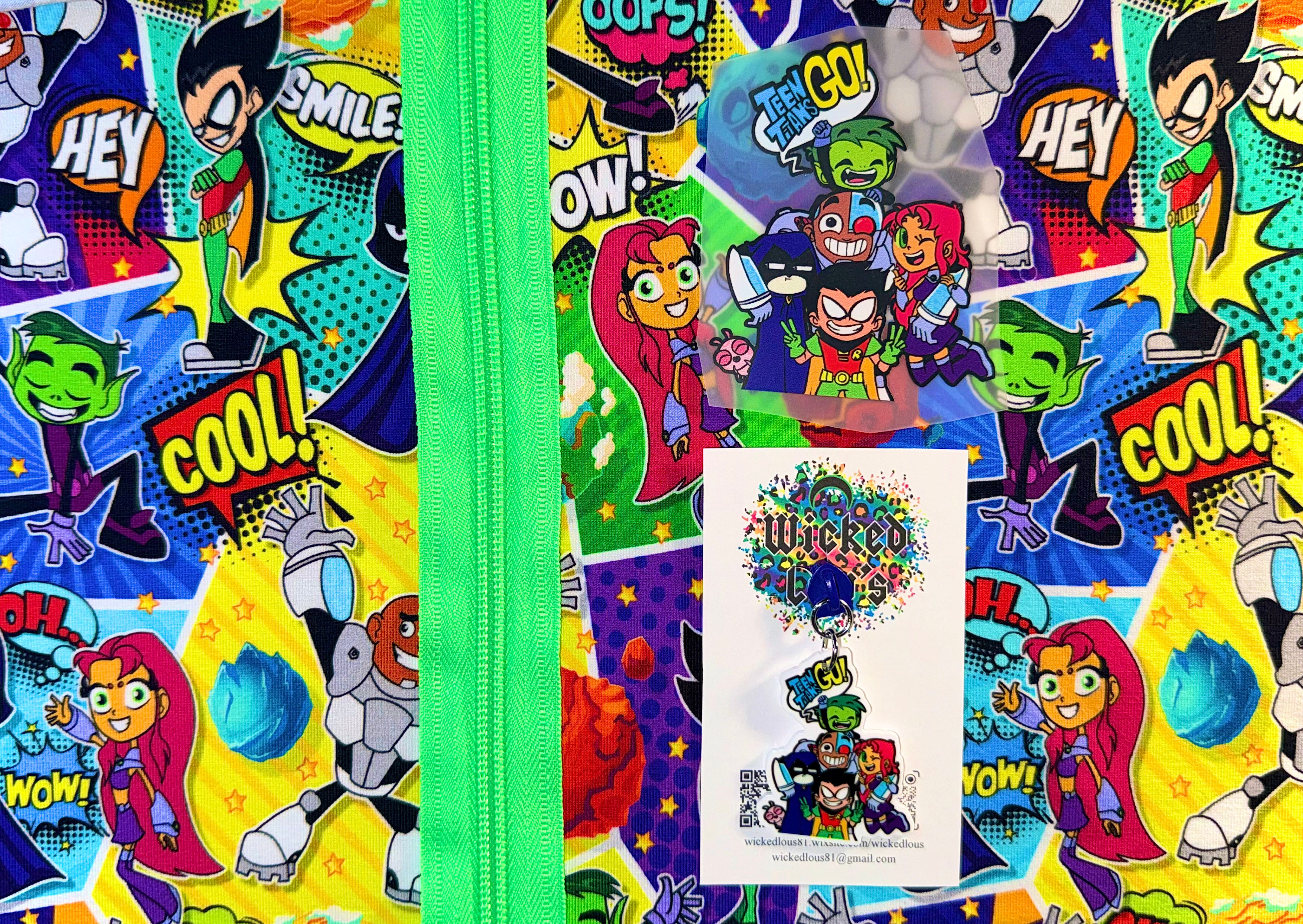 Fabric Zipper Tumbler Kit- Teen Titans
