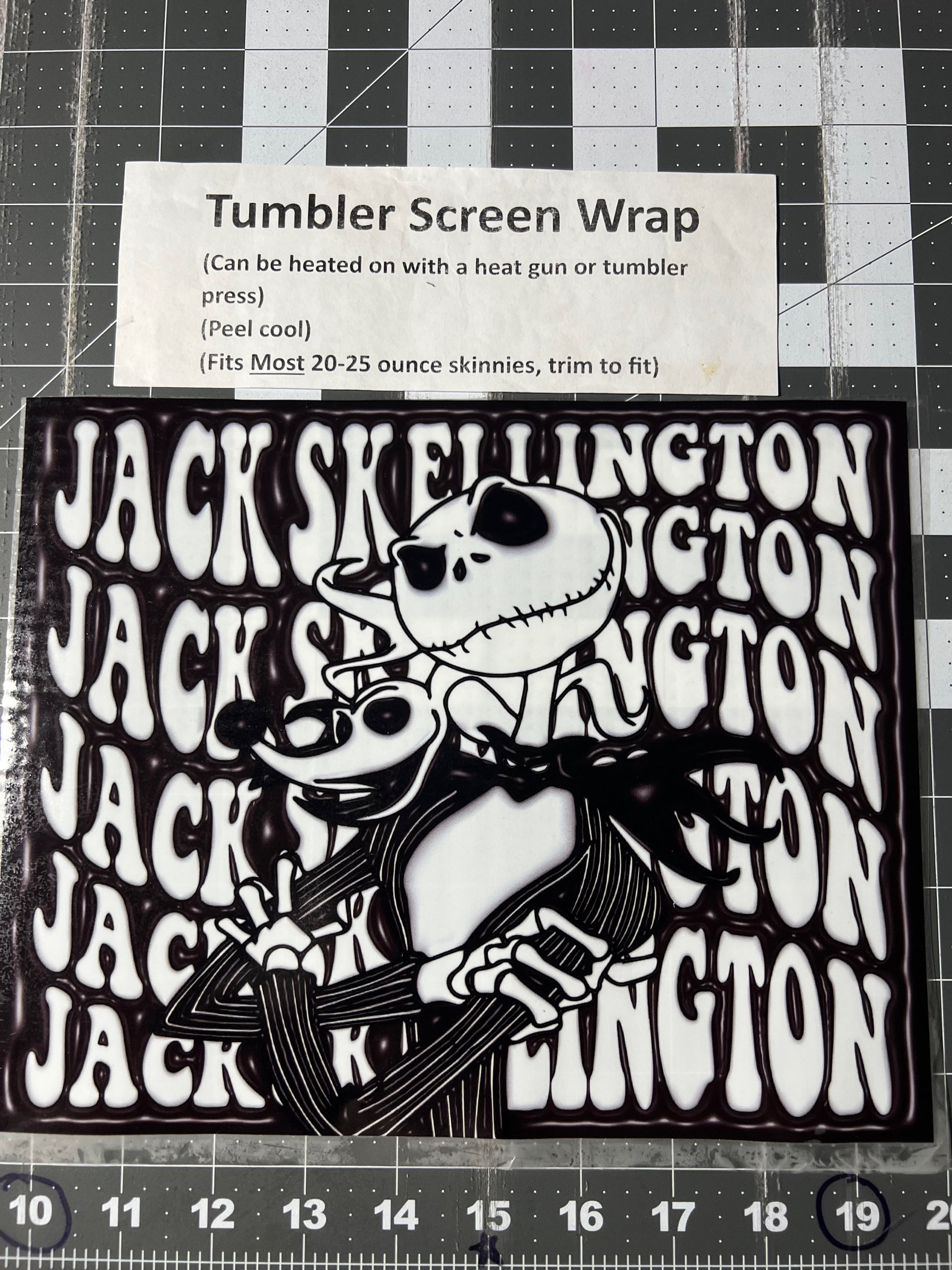 Jack Skeleton Blkwhite Tumbler Screen WRAP