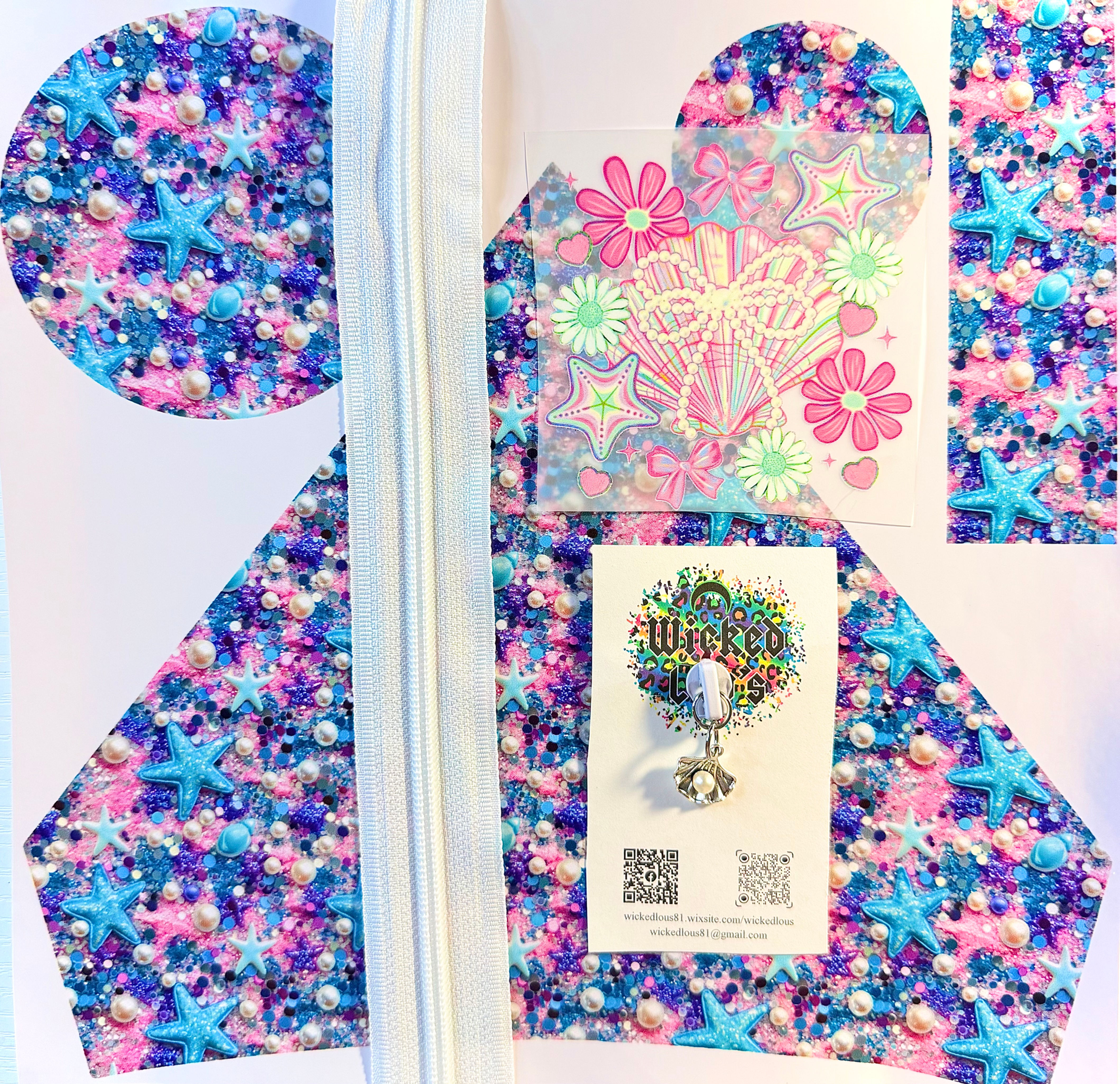 24oz Snowglobe Vinyl Zipper Kit- Floral Sea