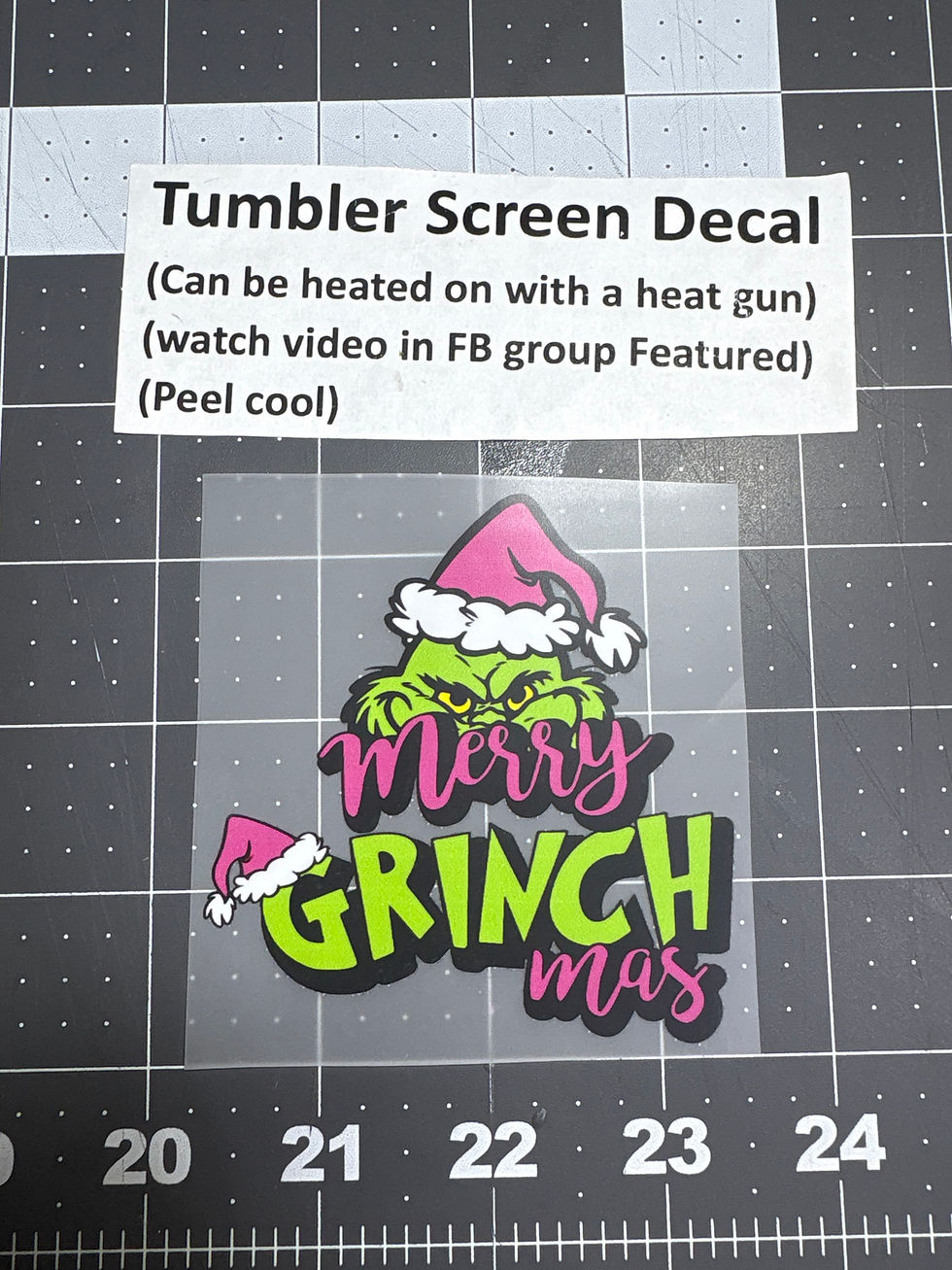Tumbler Screen- Grinchmas Pink