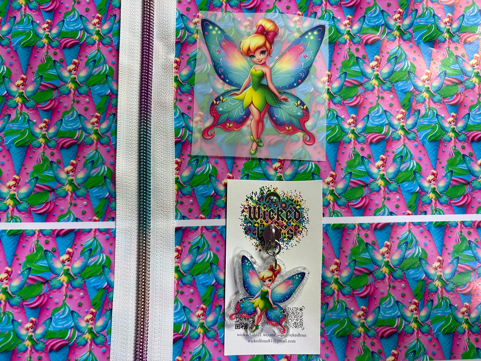 40oz Handle VINYL Zipper Kit- Tink Butterfly