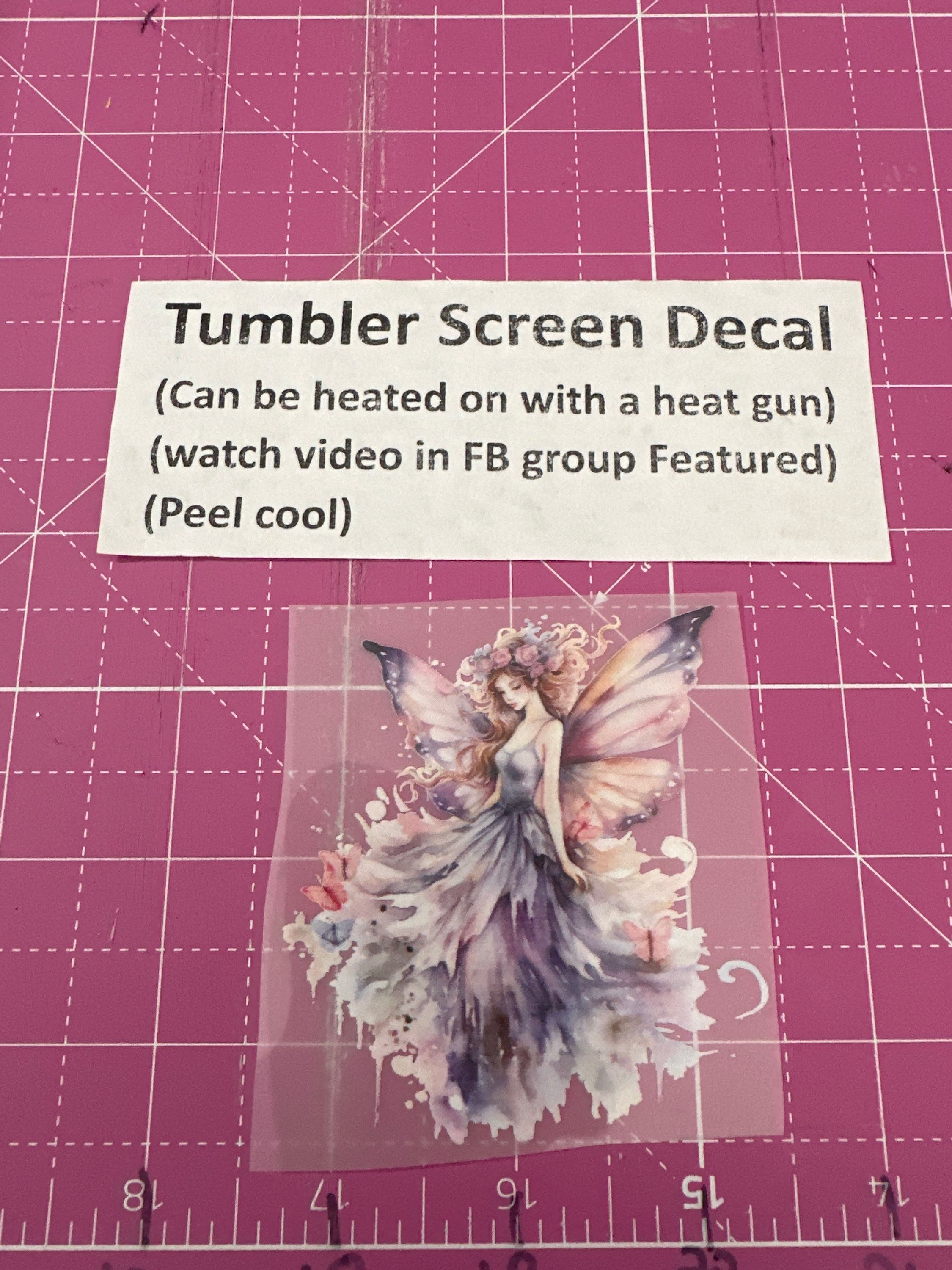 Tumbler Screen- Purple Fairy