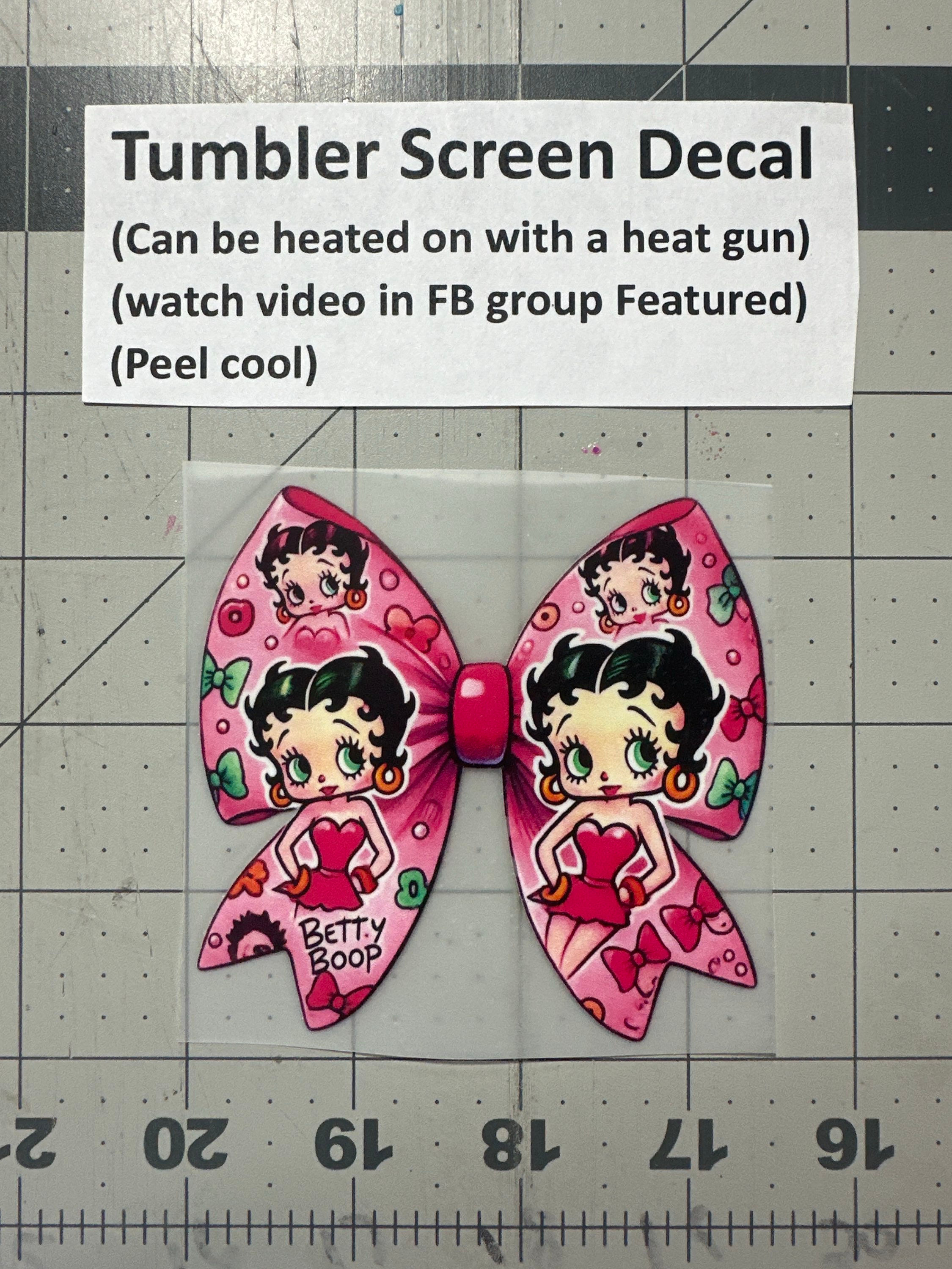 Tumbler Screen- Betty Pink Bow