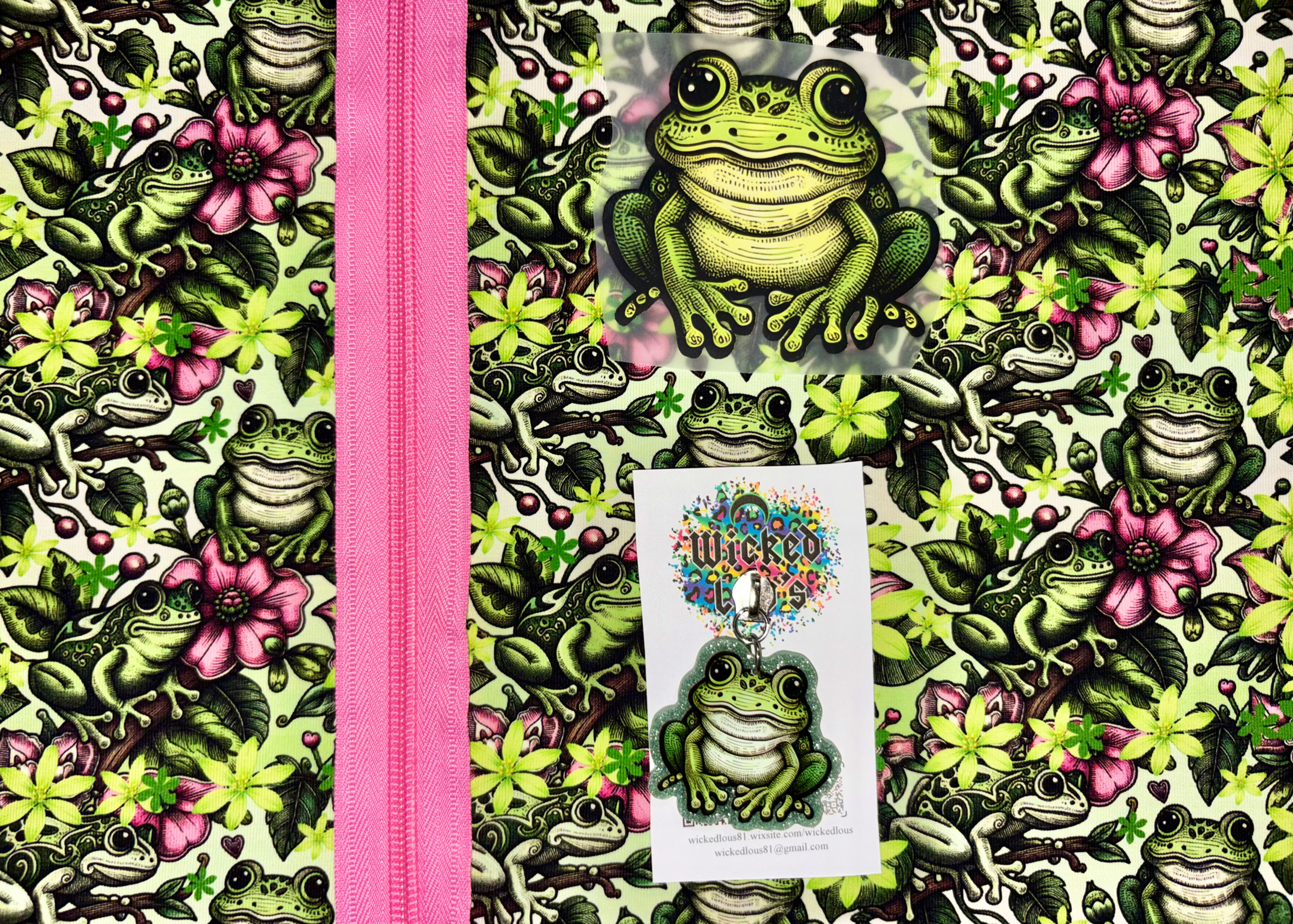 Fabric Zipper Tumbler Kit- Frog Floral 