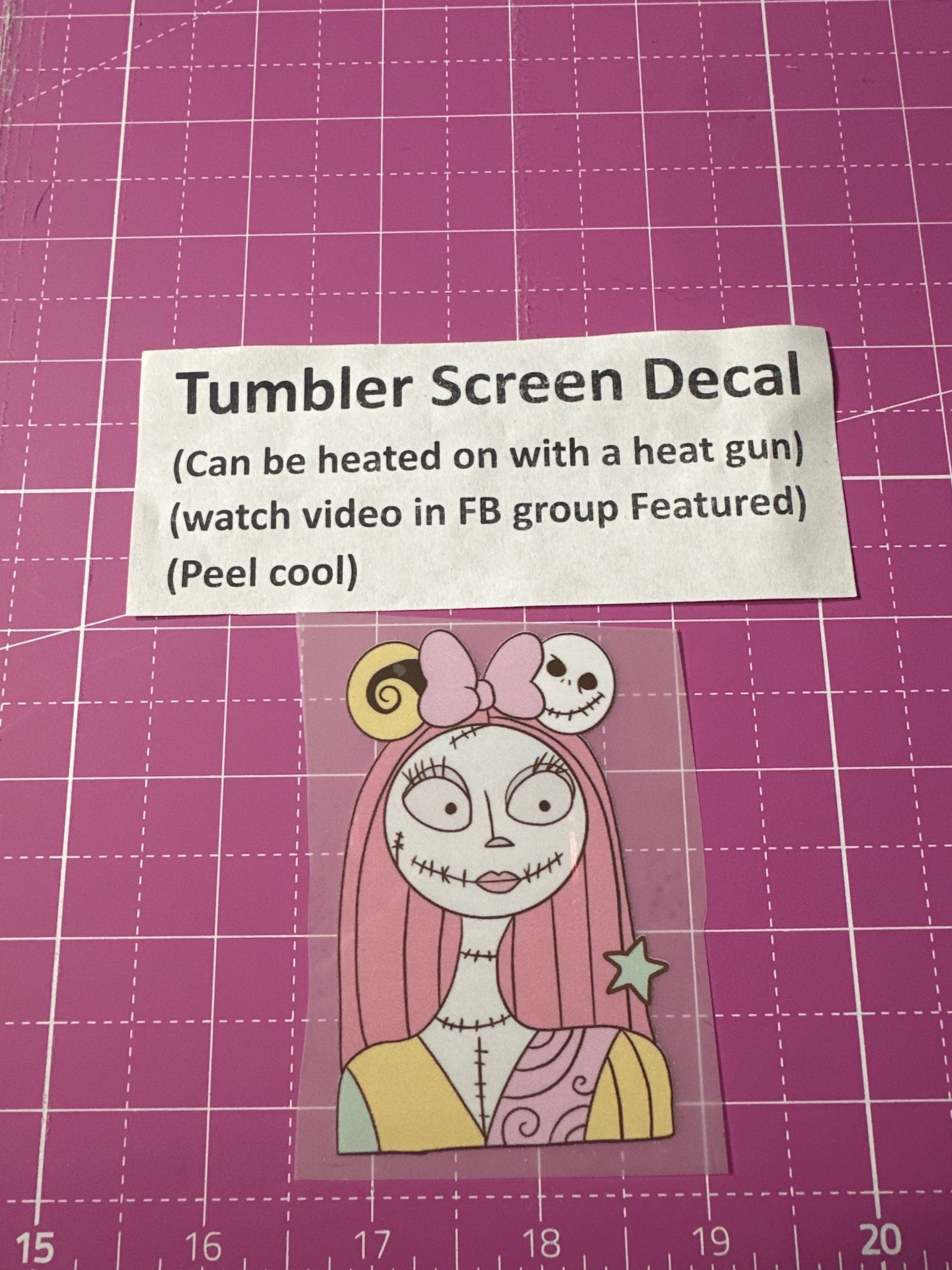 Tumbler Screen- Sal Light Pink