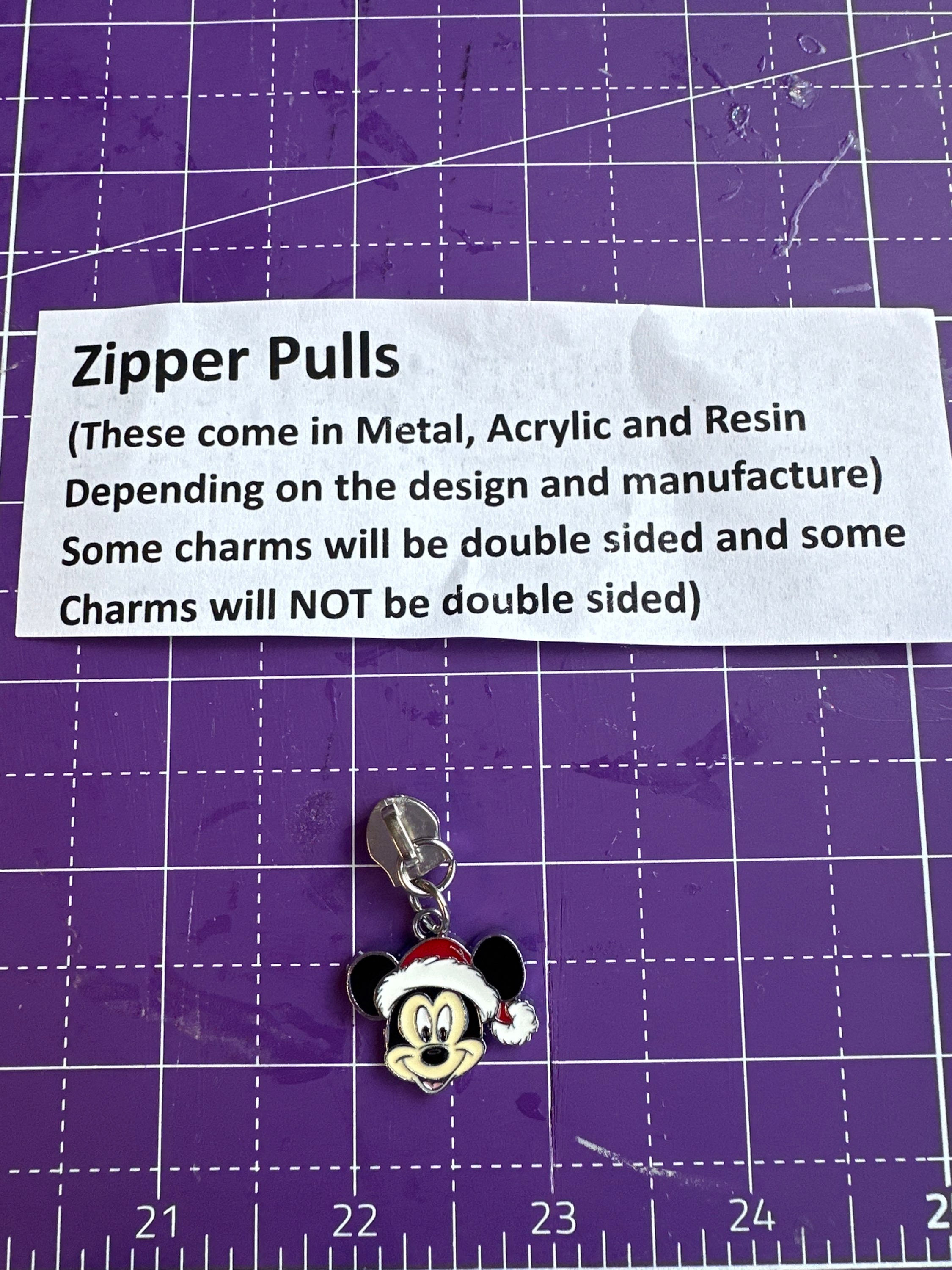 Zipper Pull- Mick Santa Hat