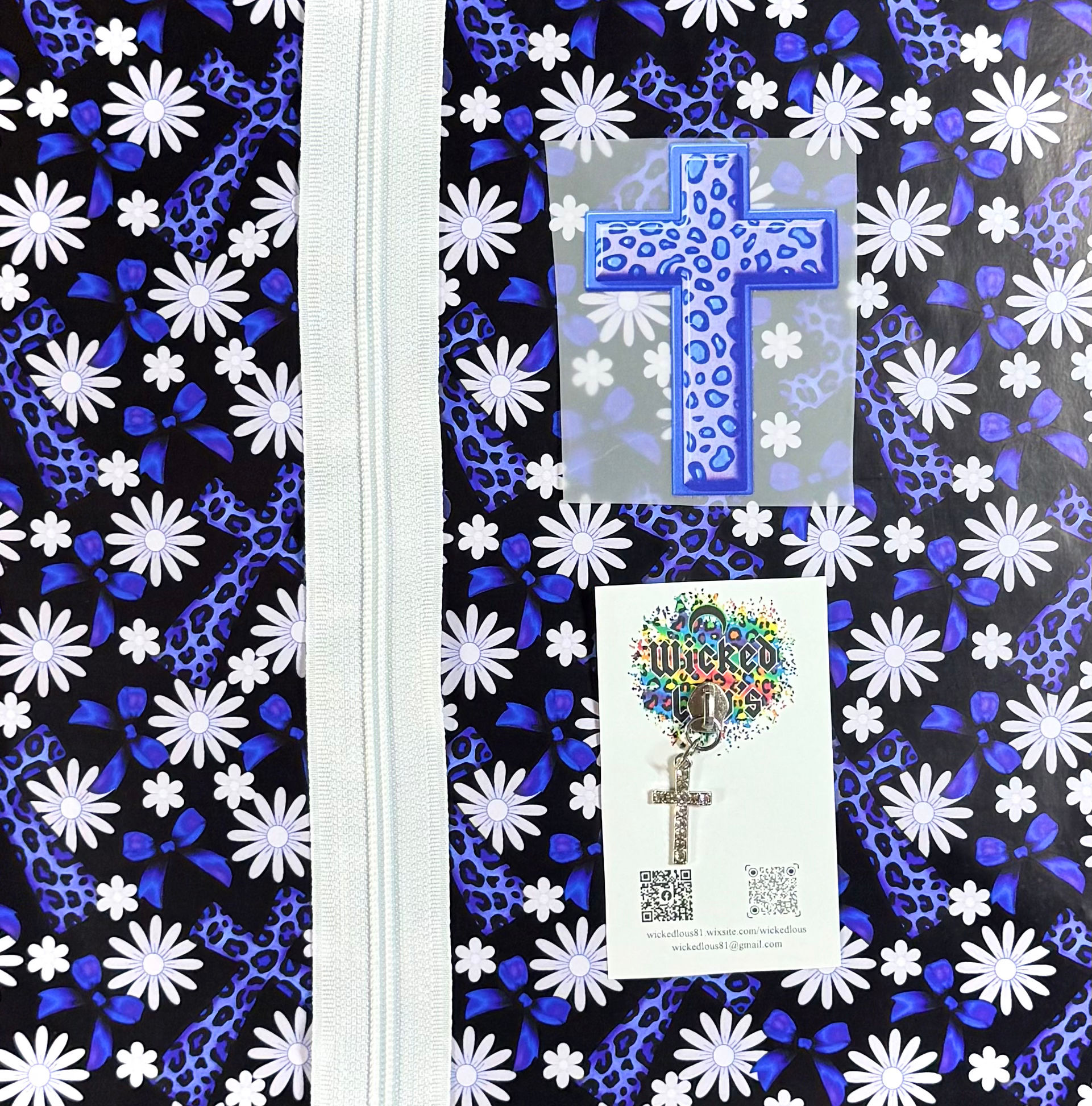Vinyl Zipper Tumbler Kit- Blue Faith Cross Dais 