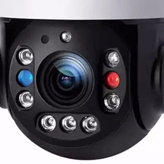Cameras With Red And Blue Lights