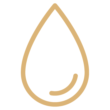 goutte d'eau dorée
