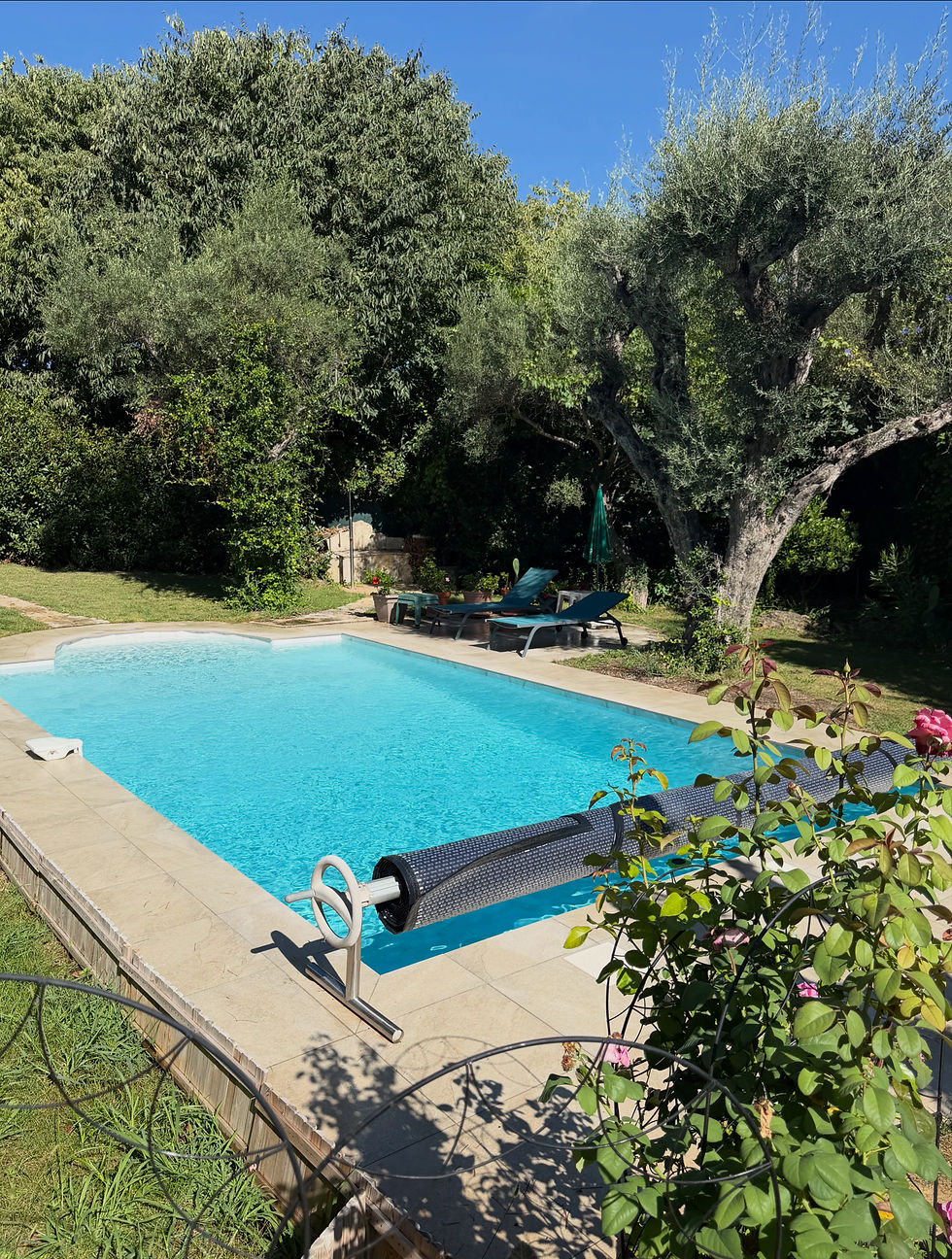 Piscine client Azuréa nettoyée avec couverture