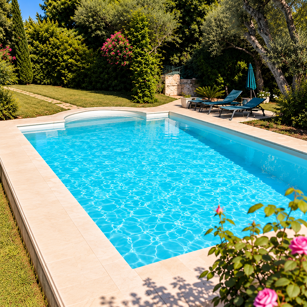 Piscine bleu propre azuréa