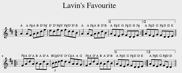 lavins favourites sheet music notes