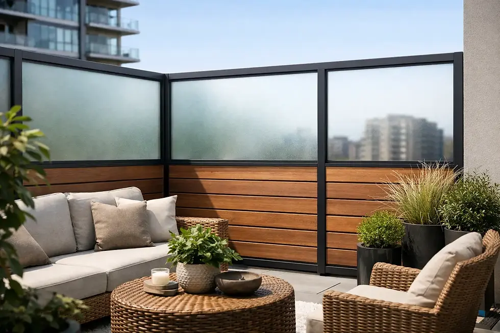 Balcony Privacy Panels That Look Built In