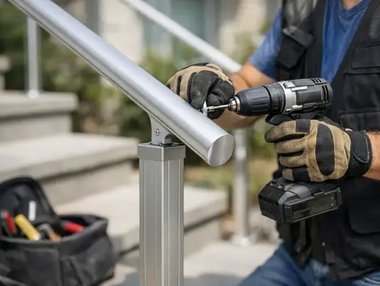 How to Install Aluminum Stair Handrail Safely