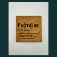 Wandschild Eiche - Familie