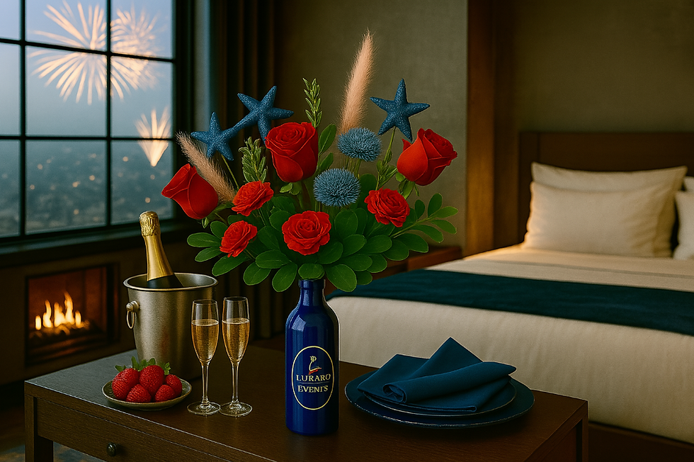 Thumbnail: Luxe Blue Flower Collection - by Luxaro Events (Pricing based on consultation)