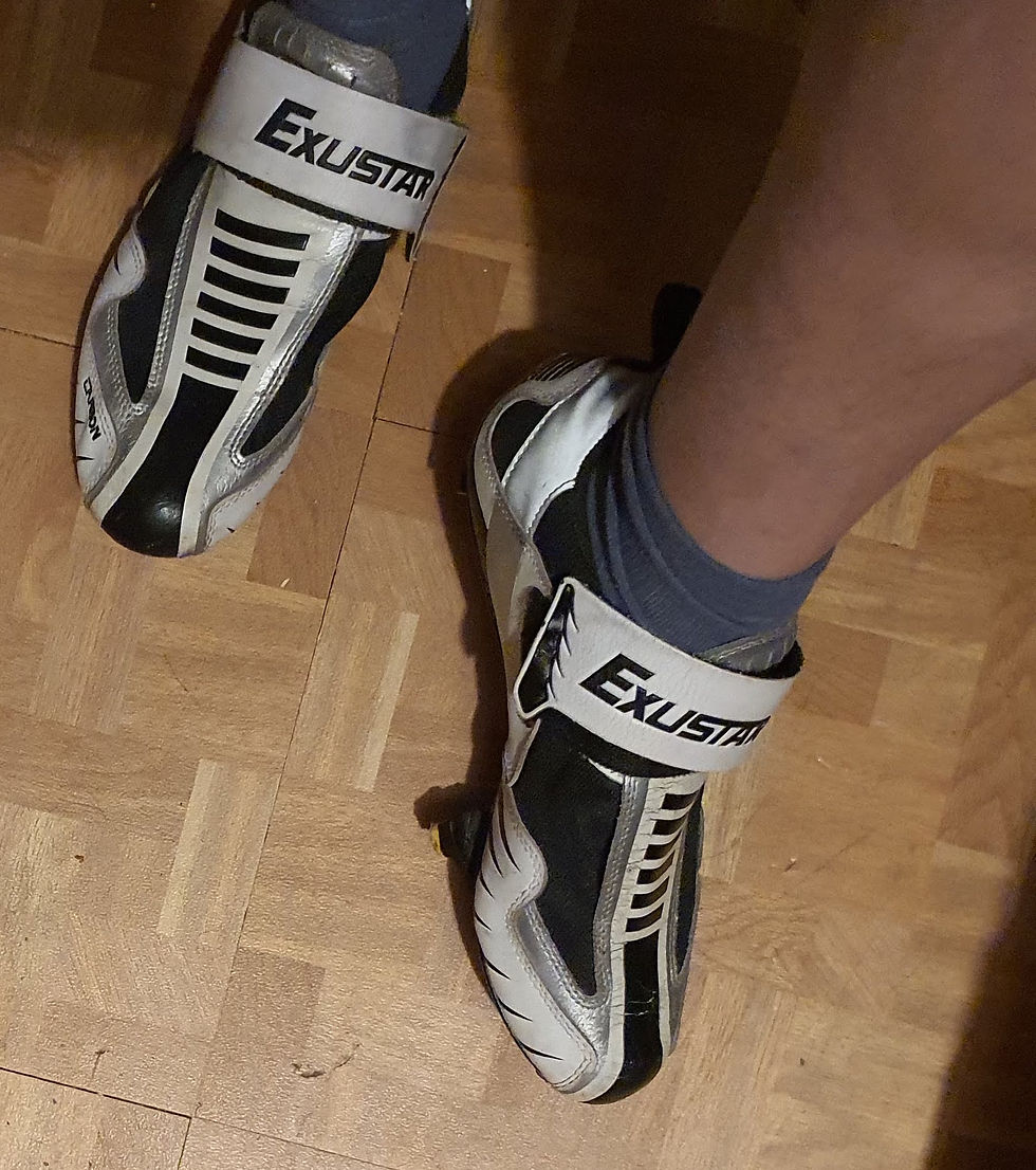 Thumbnail: Exustar SR231 Carbon Soled Triathlon Cycling Shoes Size UK 7.5