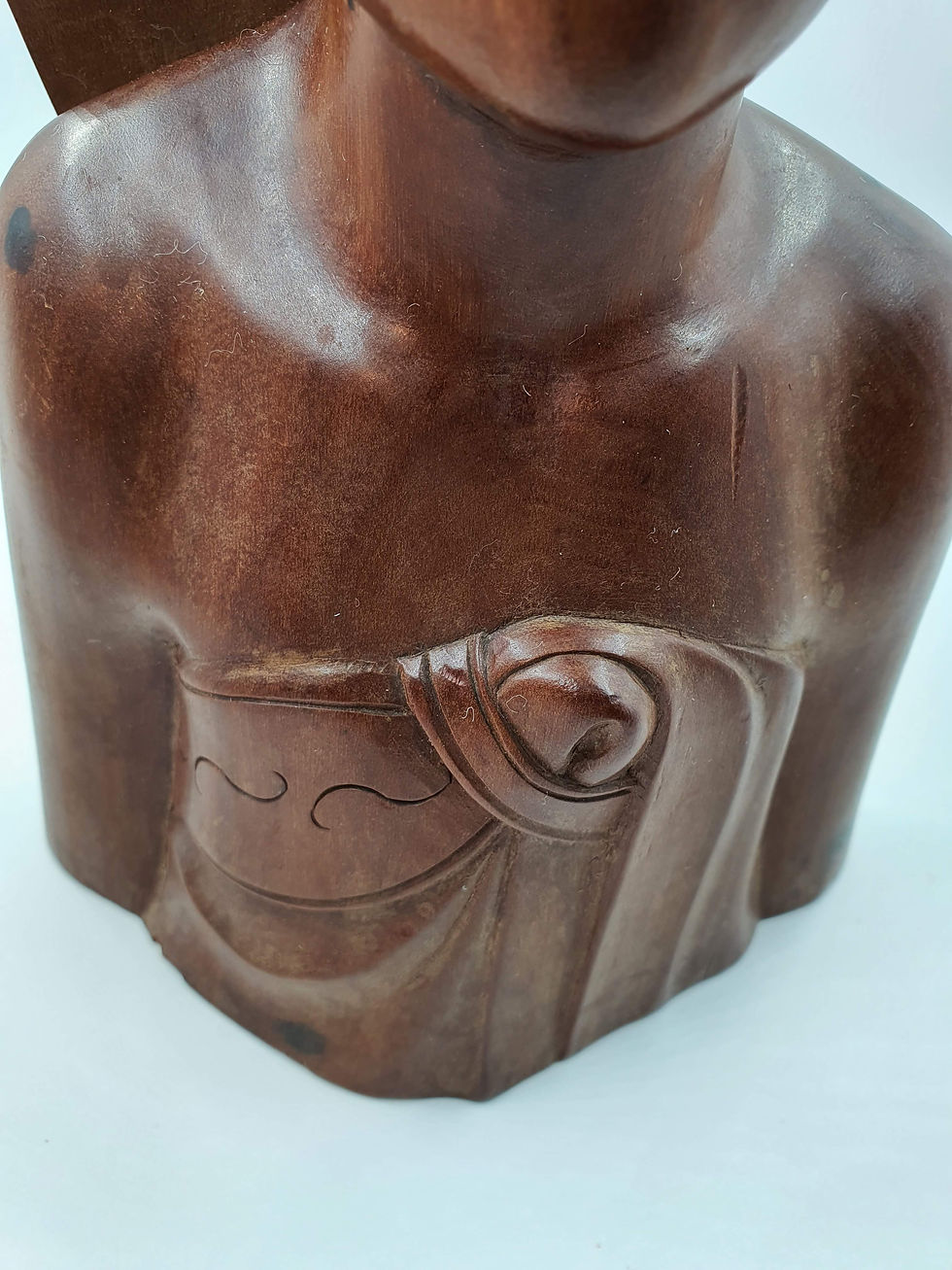 Thumbnail: African warrior wooden carving bust