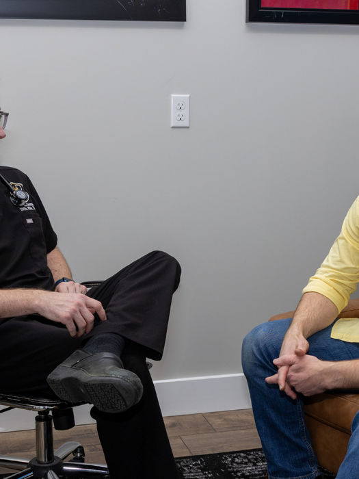 provider speaking with client
