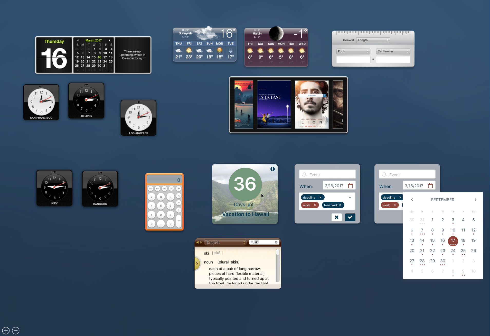 Count Down — widget for the Mac Dashboard