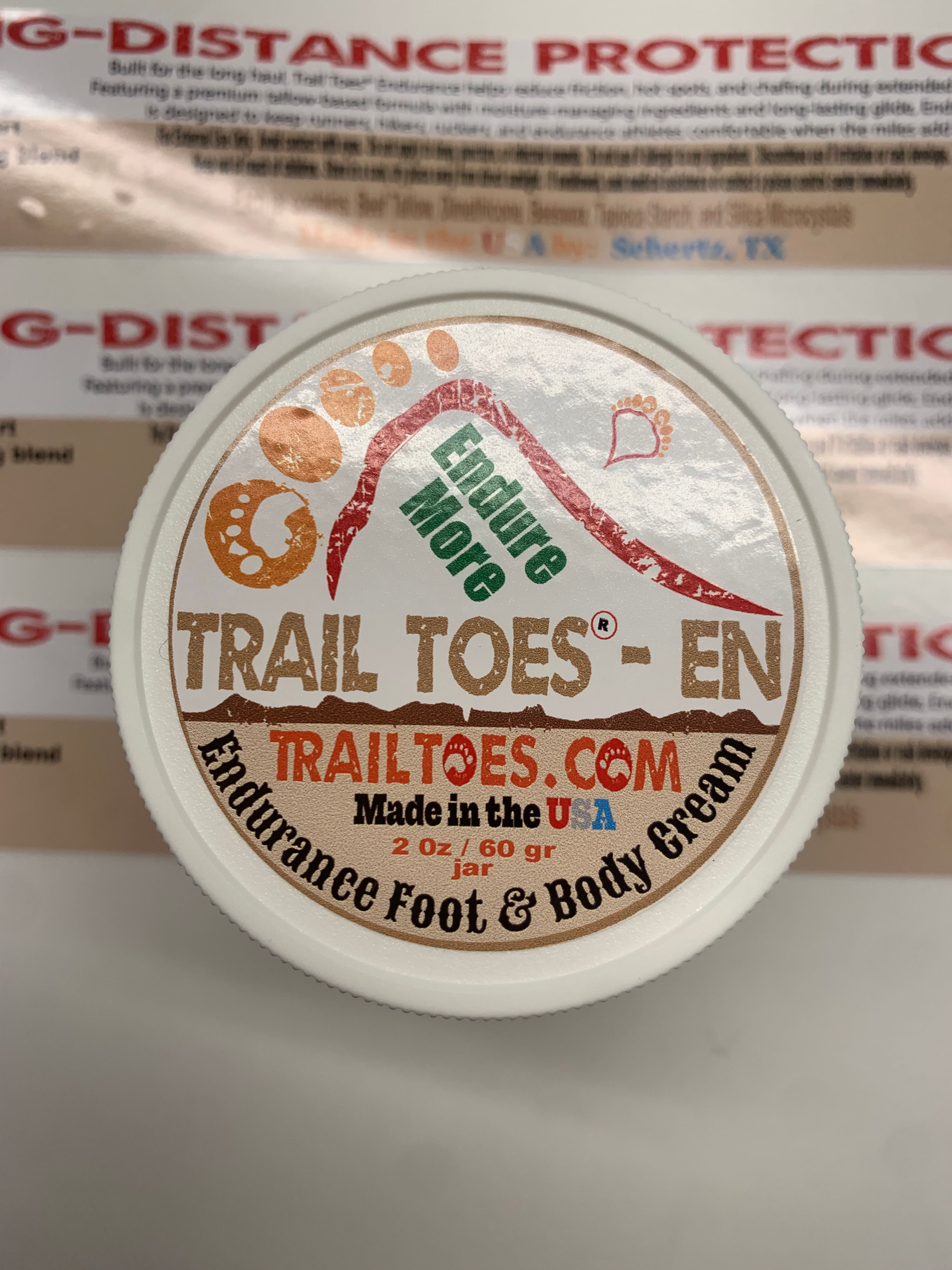 All of Trail Toes Endurance Foot and Body Cream sizing options