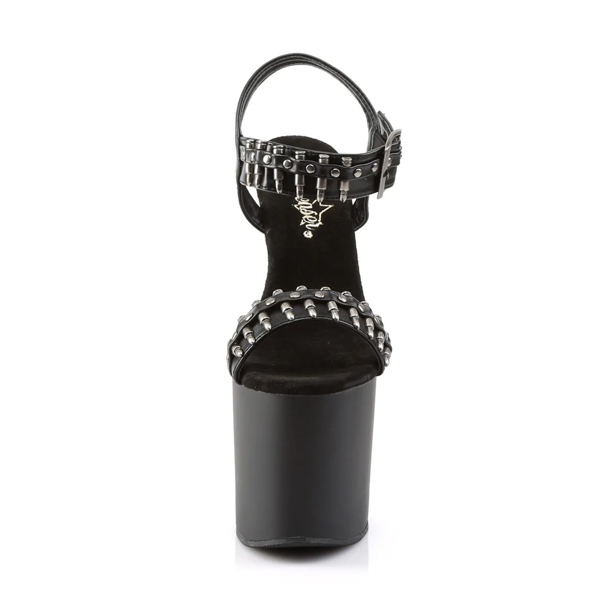 Pleaser Black Gun & Bullets High Heels Kirkas