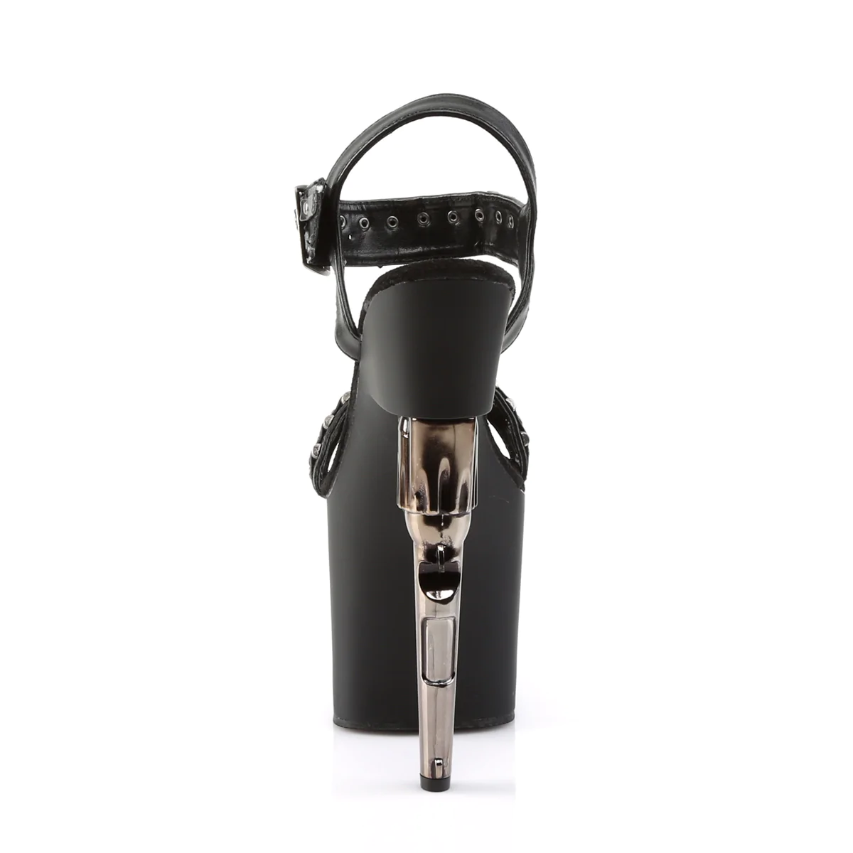 Pleaser Black Gun & Bullets High Heels Kirkas