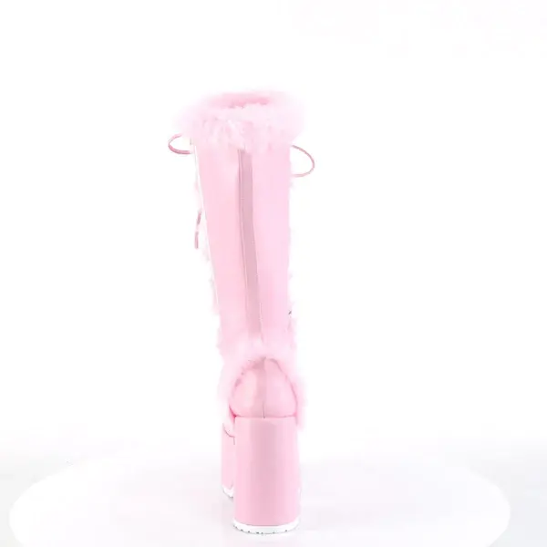 תמונה ממוזערת: Demonia Pink Faux Fur Platform Boots